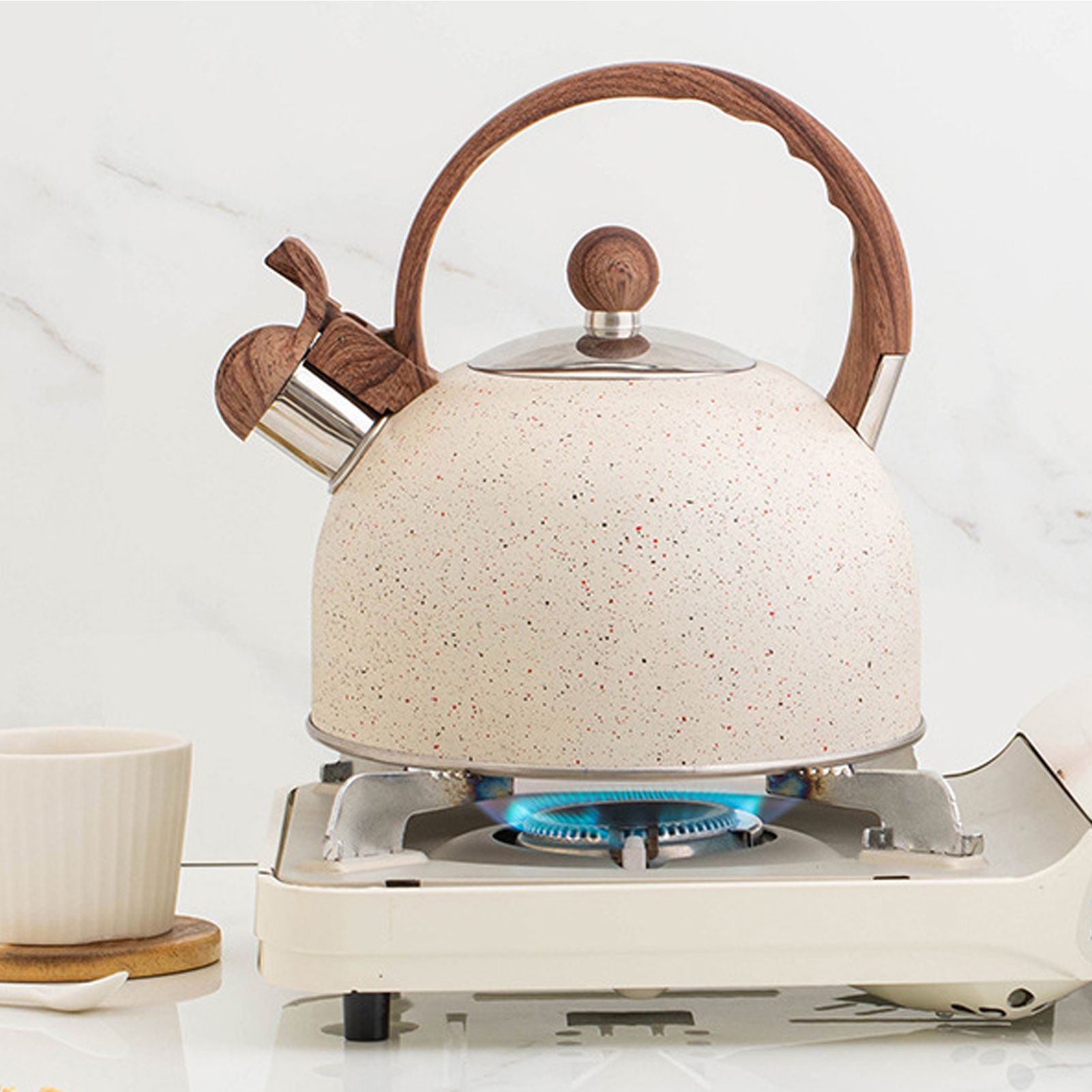 2.5L Whistling Tea Kettle Stovetop Food Grade Stainless Steel Tea Pots for Kitchen Hotel - Image 5