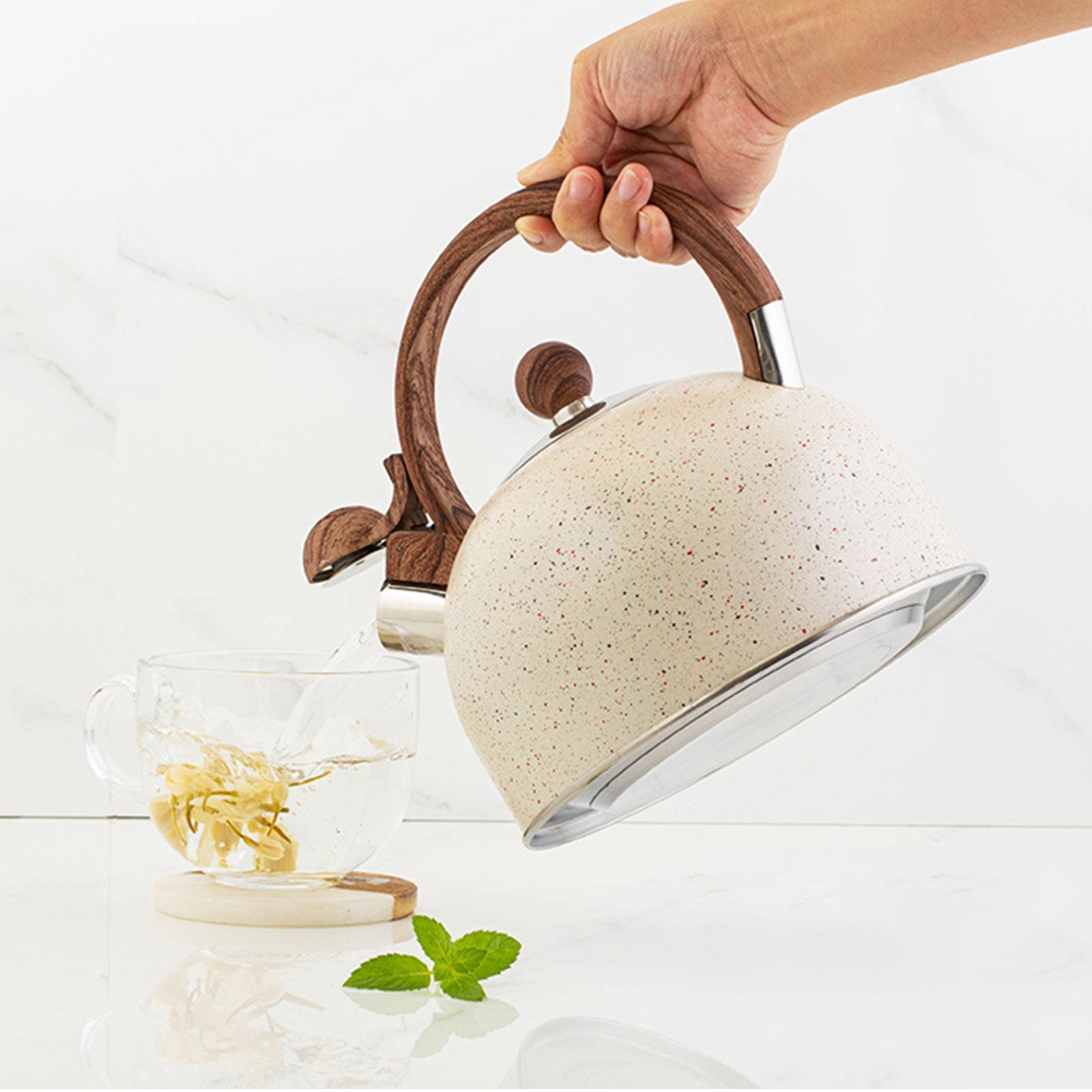 2.5L Whistling Tea Kettle Stovetop Food Grade Stainless Steel Tea Pots for Kitchen Hotel - Image 6