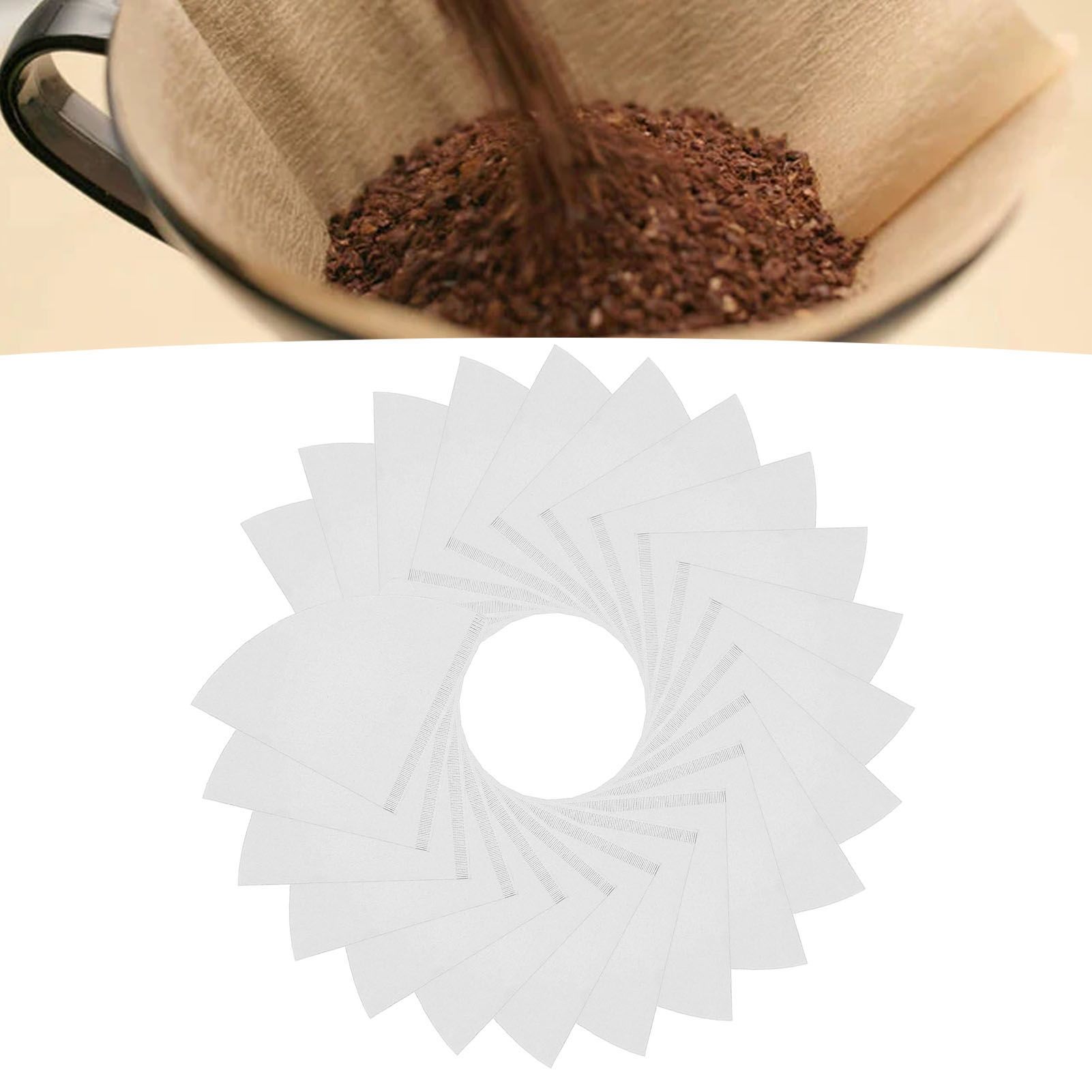 100 Pieces Filter Cone Coffee Filters 2 to 4 Cup Natural Disposable Coffee Filter Paper for Home Cafe - Image 5
