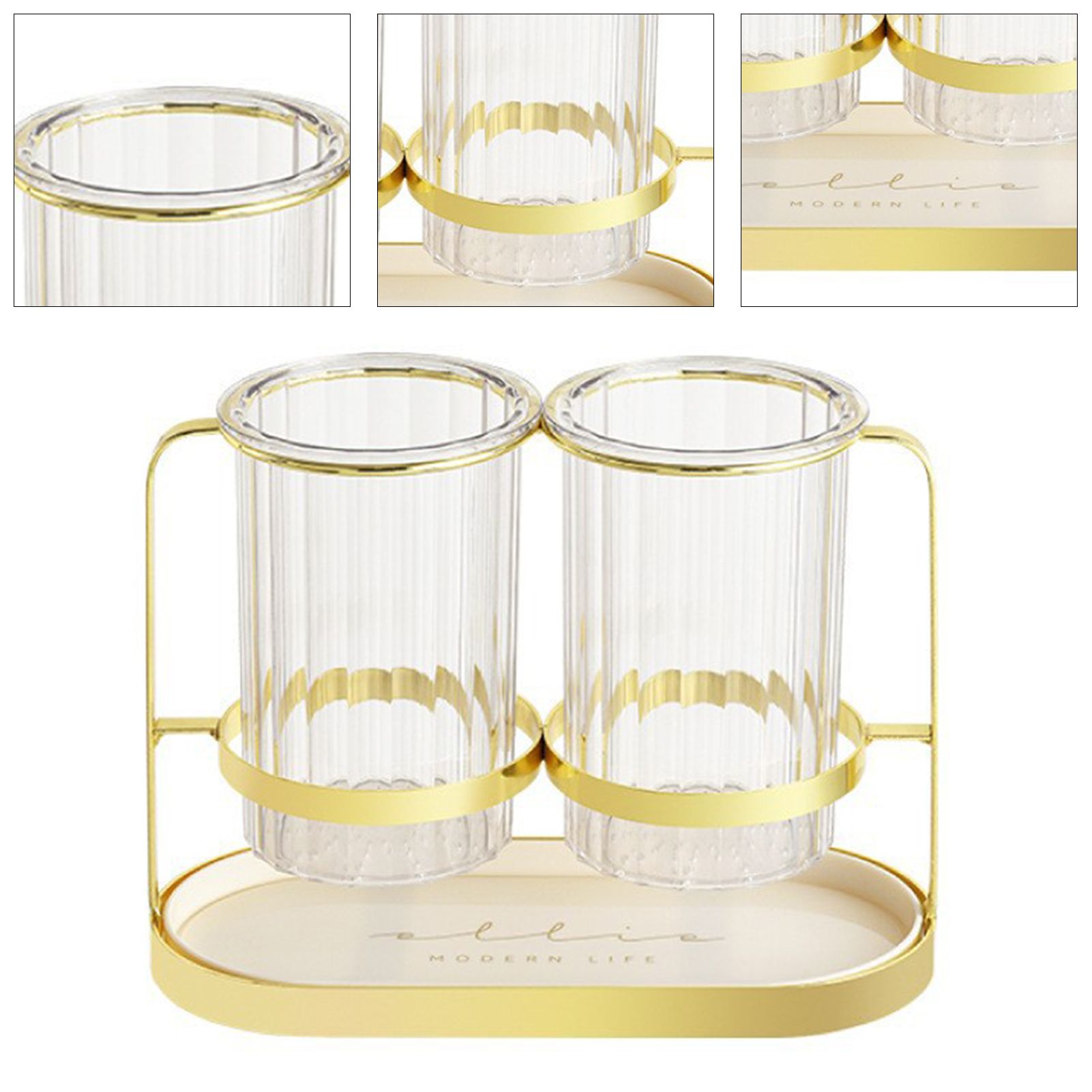 Chopsticks Drying Holder Iron PET Transparent Chopsticks Drying Caddy for Spoons Kitchen Platinum - Image 2