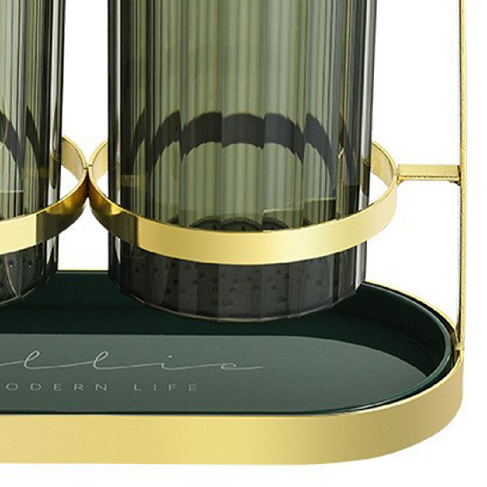 Chopsticks Drying Holder Iron PET Transparent Chopsticks Drying Caddy for Spoons Kitchen Green Gold - Image 8