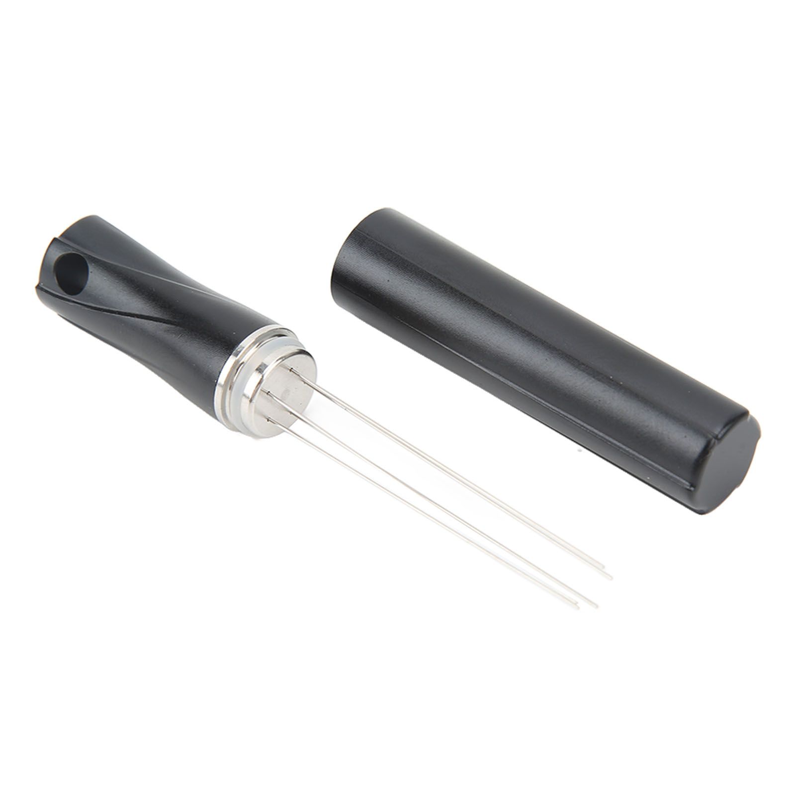 Coffee Powder Stirring Needle Professional 304 Stainless Steel Coffee Stirring Tool with Cover for Coffee Distribution Black - Image 2