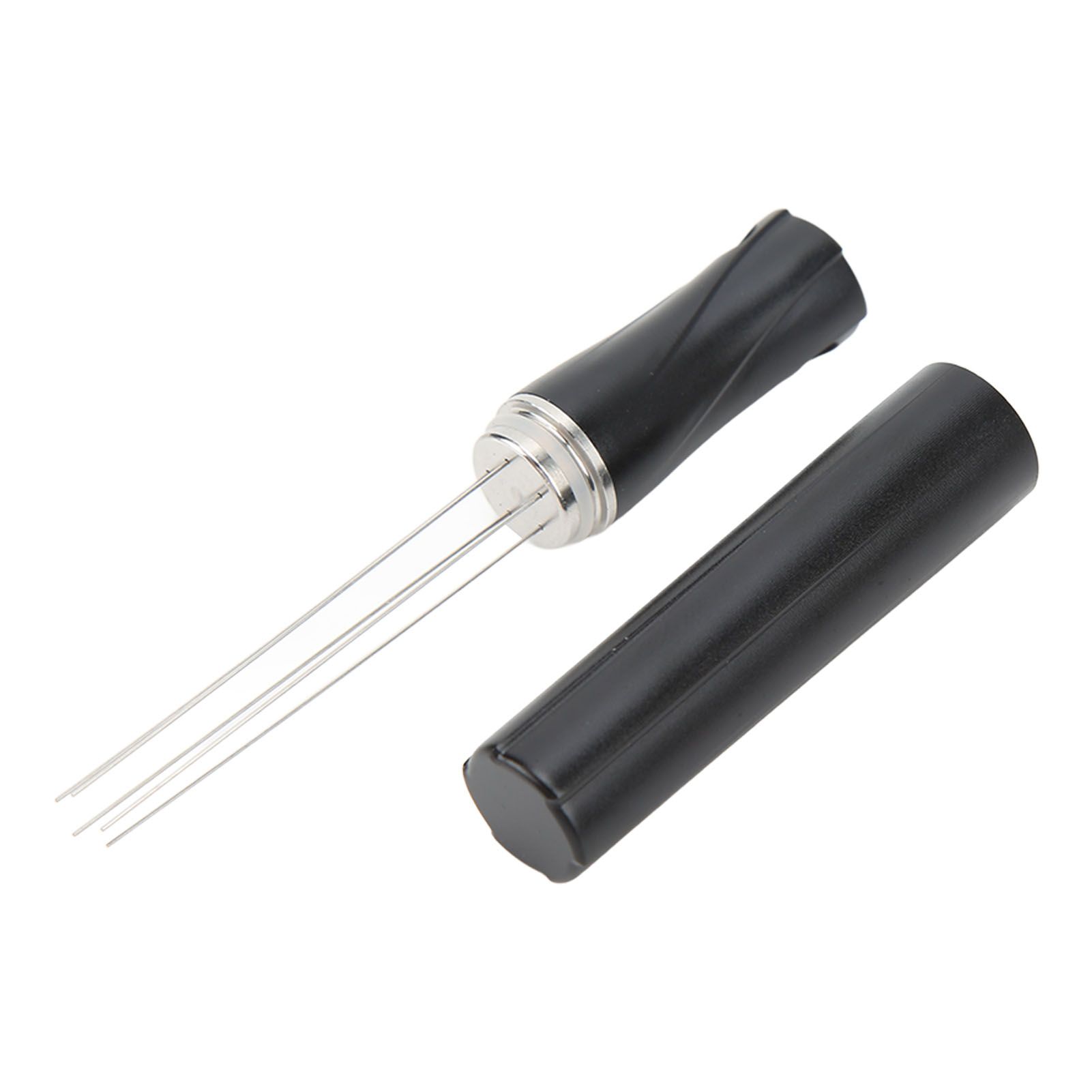 Coffee Powder Stirring Needle Professional 304 Stainless Steel Coffee Stirring Tool with Cover for Coffee Distribution Black - Image 3