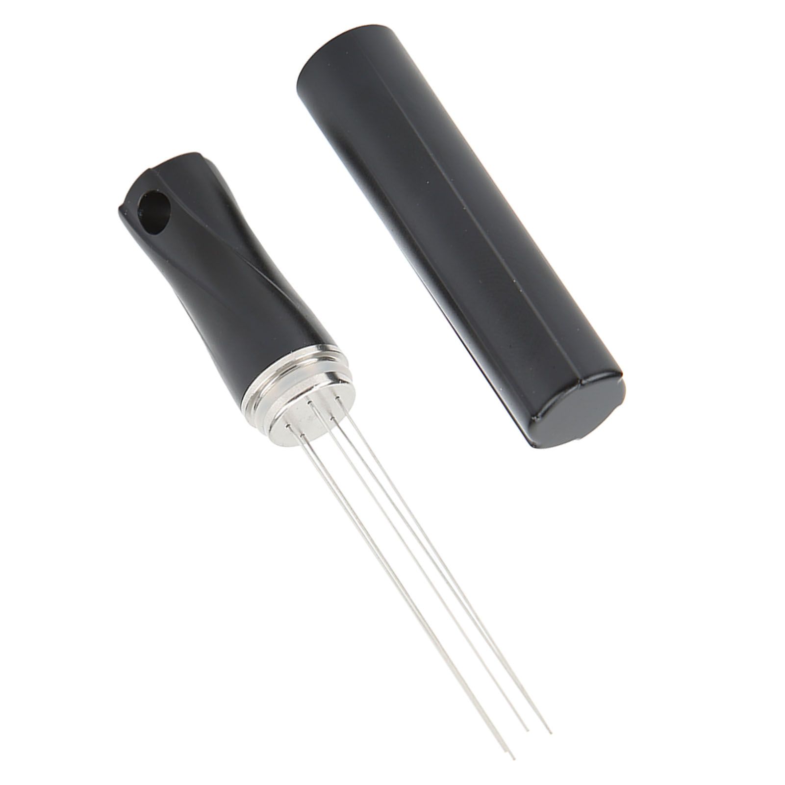 Coffee Powder Stirring Needle Professional 304 Stainless Steel Coffee Stirring Tool with Cover for Coffee Distribution Black - Image 4