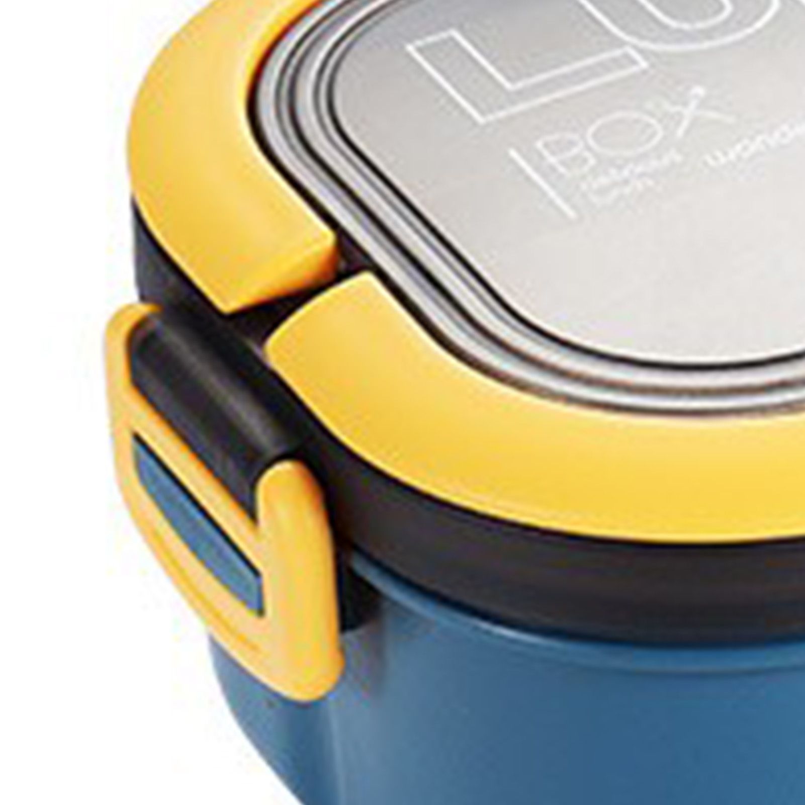 1200ml Bento Lunch Box Double Layer Insulation Lunch Box Container with Fork Spoon for Students Office Workers Blue - Image 7