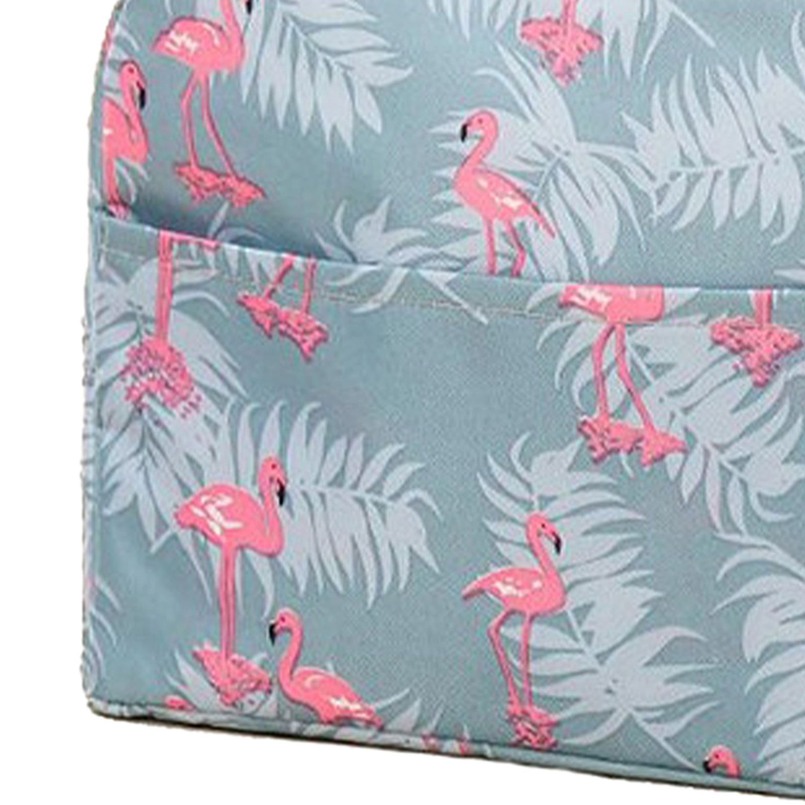 Insulated Lunch Bag Large Capacity Flamingo Pattern Portable Thickened Zipper Lunch Bag for School Work Gray Flamingo - Image 8