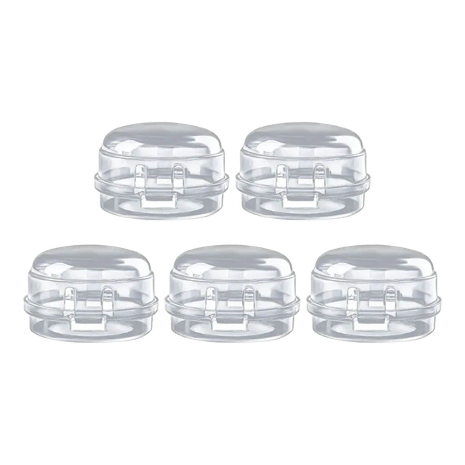 5Pcs Clear Stove Knob Covers Baby Safe Gas Stove Knob Covers Home Kitchen Switch Protection Tool for Infant Child Protector Transparent - Image 1