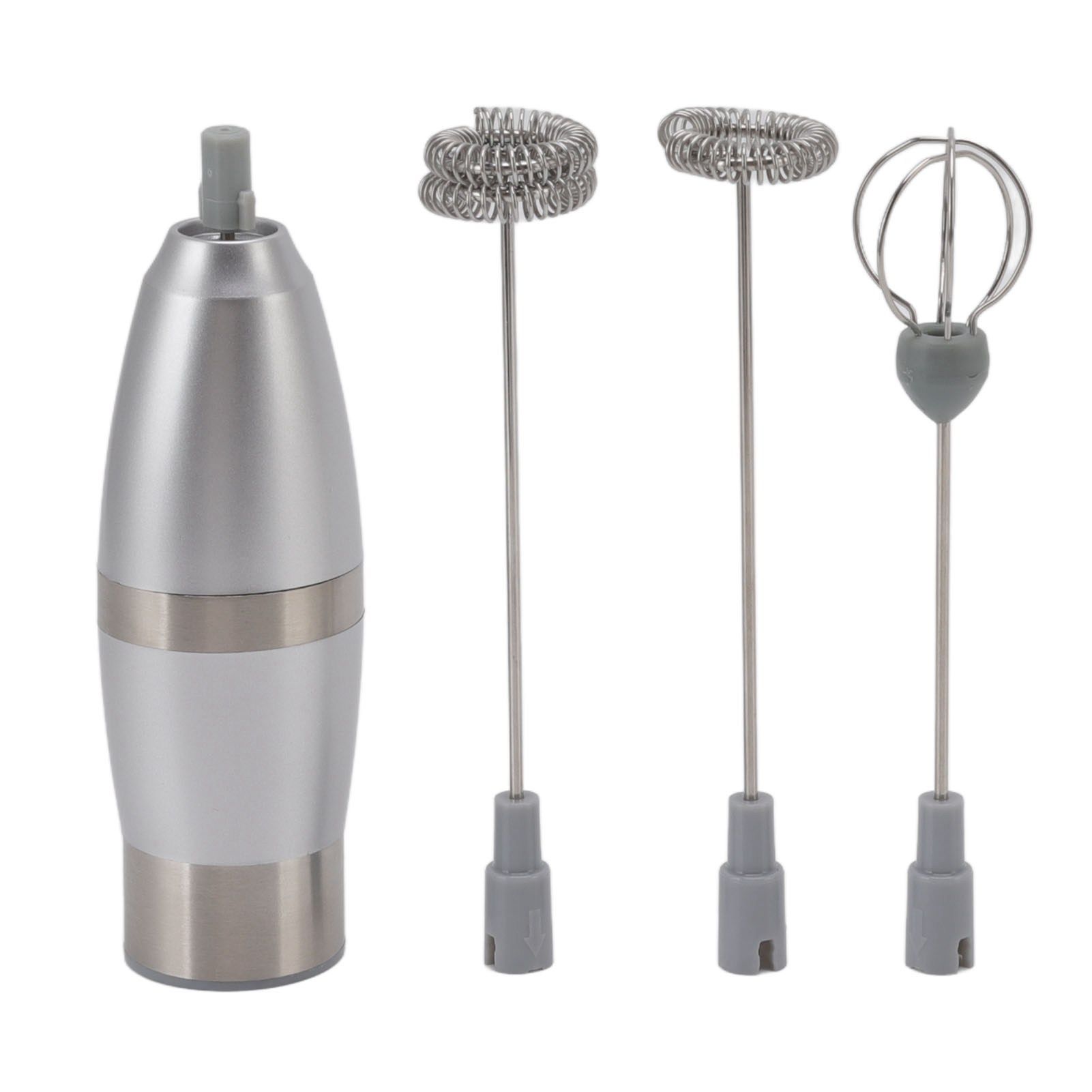 Electric Milk Frother Handheld Battery Operated Drink Mixer Portable Electric Eggbeater with Stainless Steel Whisk - Image 1
