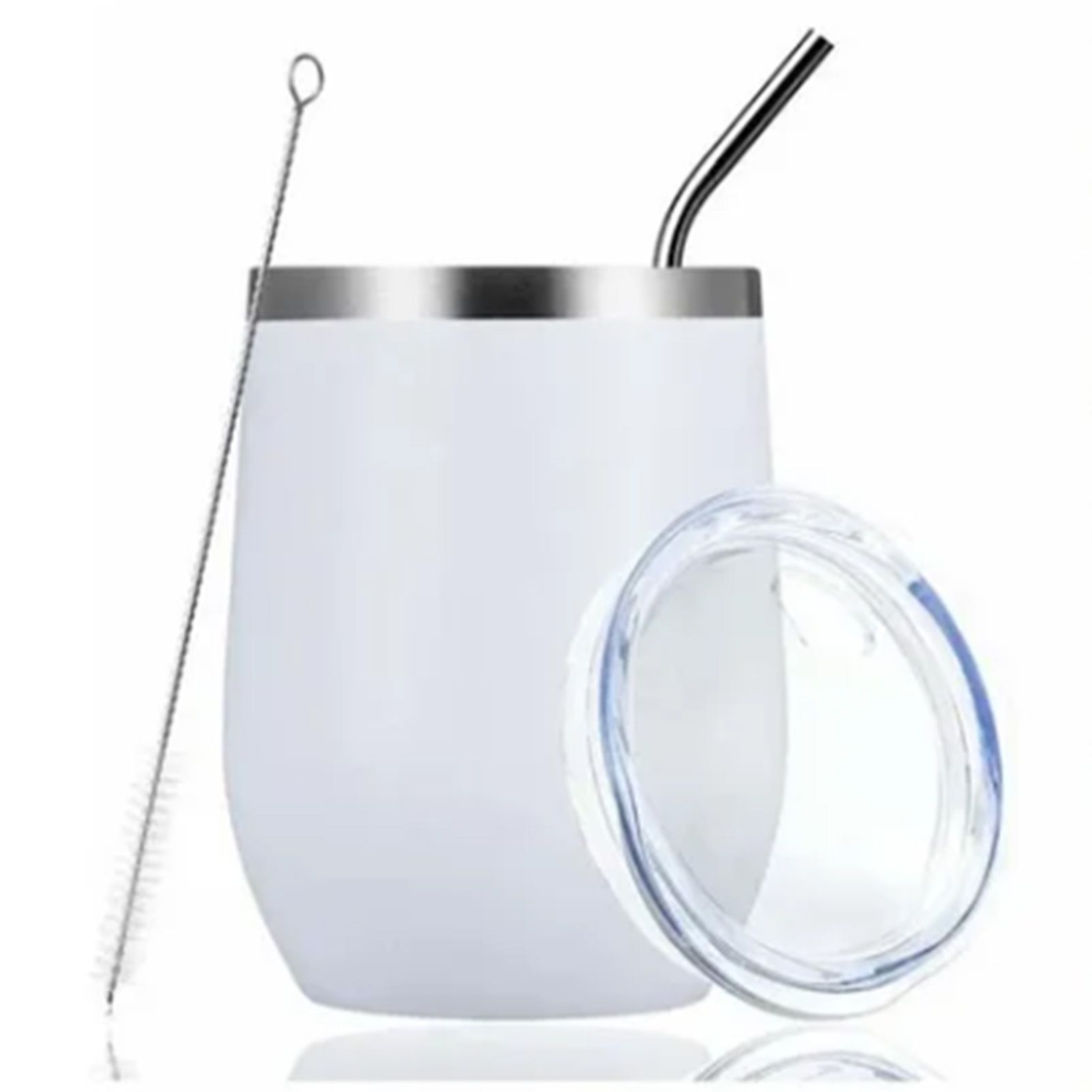 Stainless Steel Thermal Cup Large Capacity Non Slip Outdoor Portable Thermal Coffee Mug Gift White 12oz 360ml - Image 2