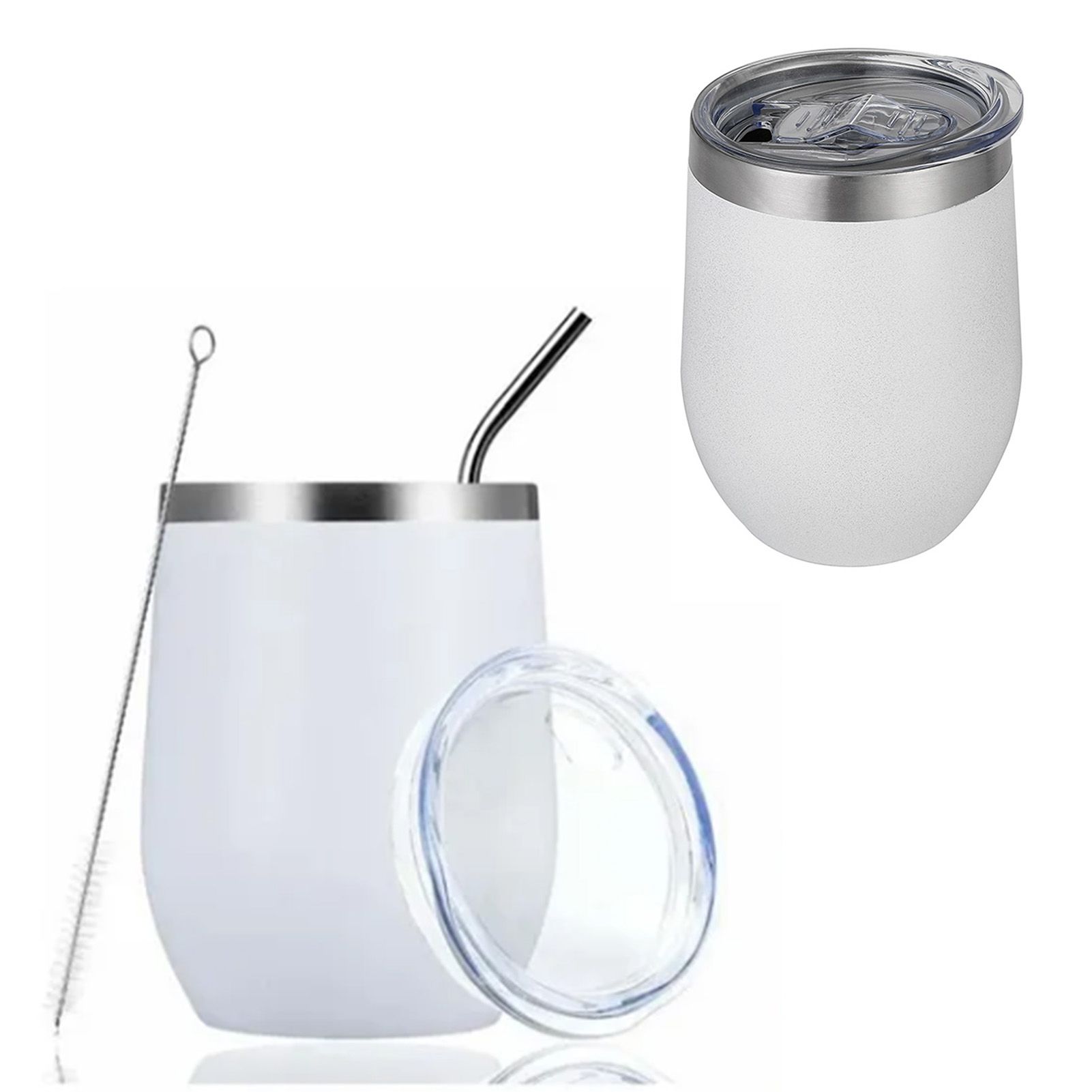 Stainless Steel Thermal Cup Large Capacity Non Slip Outdoor Portable Thermal Coffee Mug Gift White 12oz 360ml - Image 4