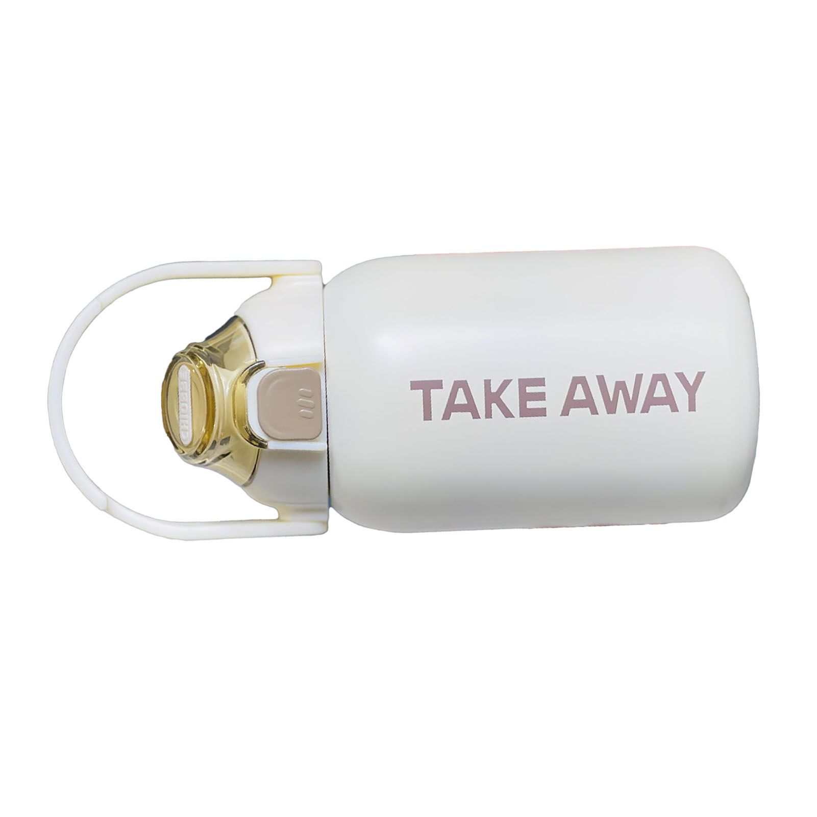 850ml Insulated Water Bottle Large Capacity with Bounce Cap Straw Winter Insulated Cup for Outdoor Beige - Image 3