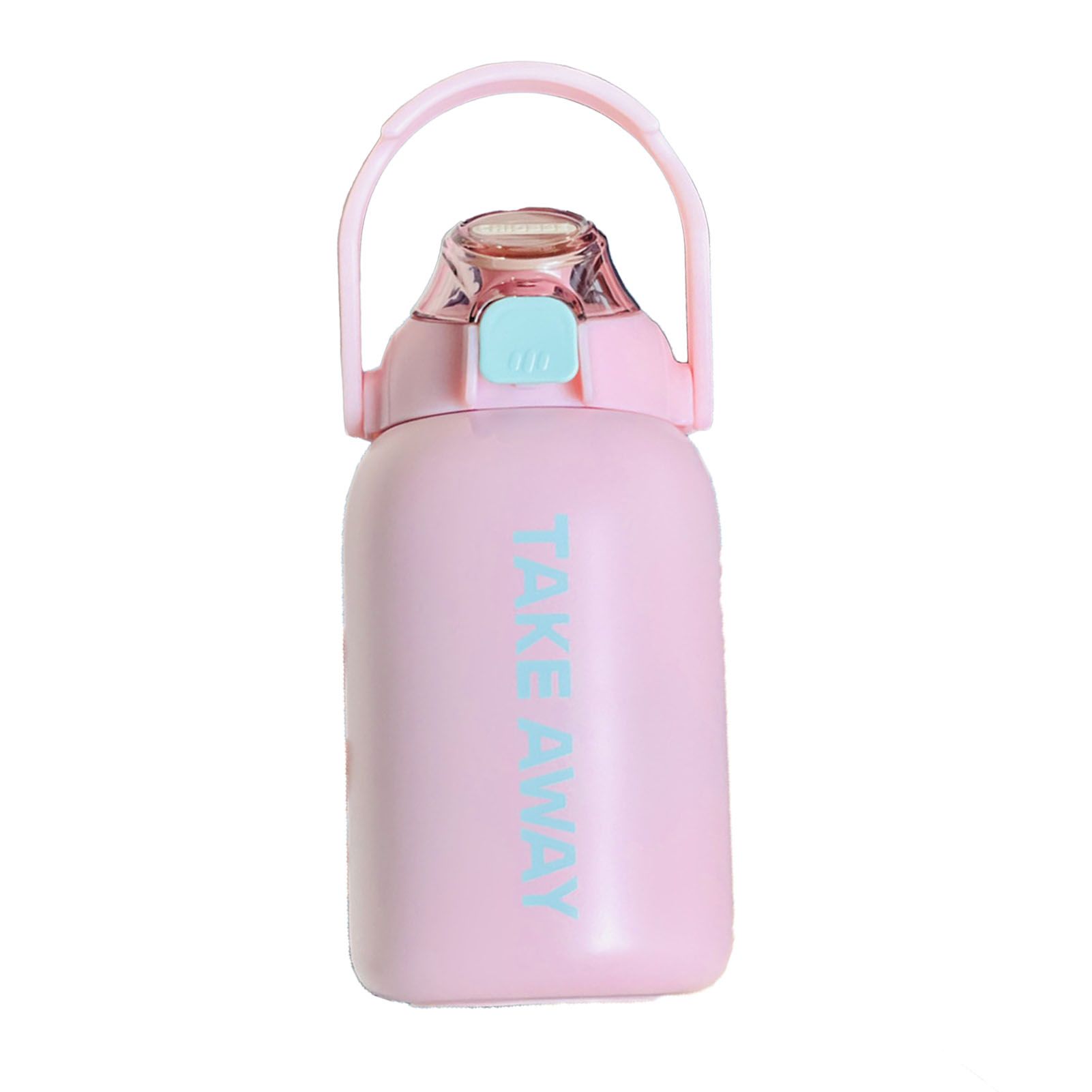 850ml Insulated Water Bottle Large Capacity with Bounce Cap Straw Winter Insulated Cup for Outdoor Pink - Image 1