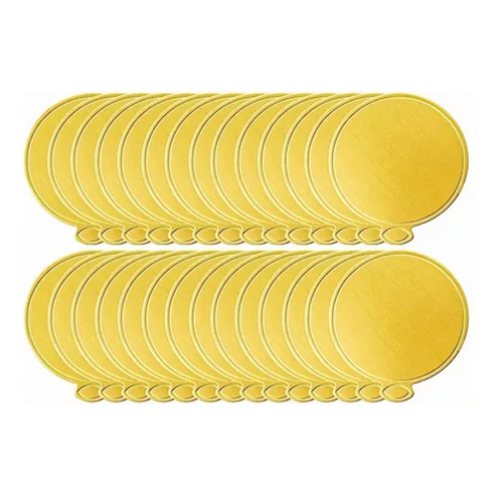 200Pcs Golden Cake Base Board 3.5in Round Cake Pad for Mini Cakes Muffins Cookies Mousse Brownies Cupcakes Pizza - Image 3