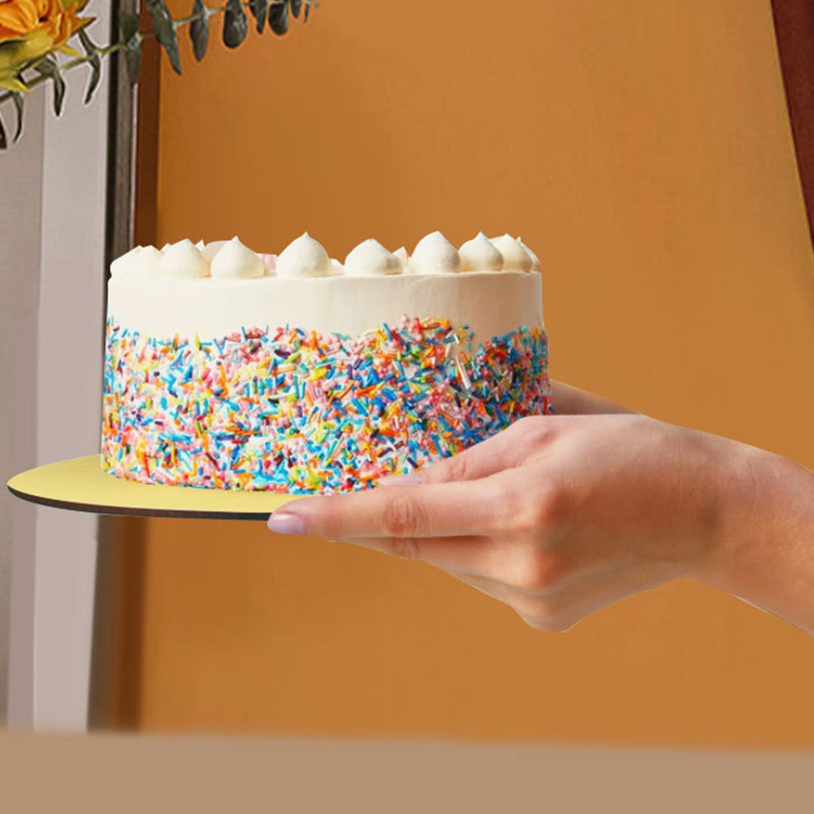 200Pcs Golden Cake Base Board 3.5in Round Cake Pad for Mini Cakes Muffins Cookies Mousse Brownies Cupcakes Pizza - Image 7