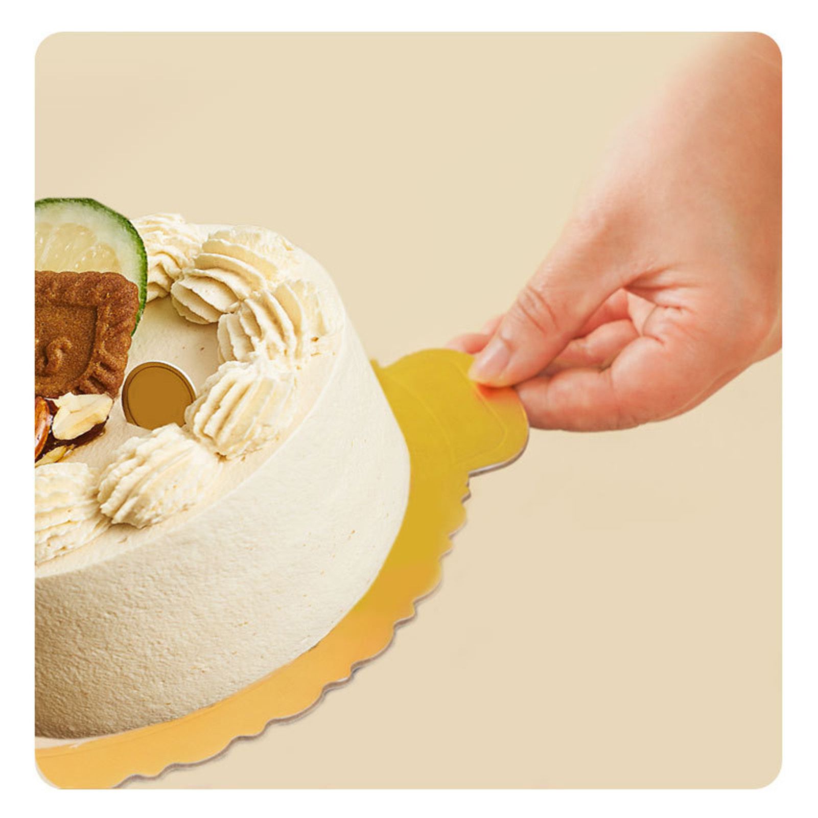 200Pcs Golden Cake Base Board 3.5in Round Cake Pad for Mini Cakes Muffins Cookies Mousse Brownies Cupcakes Pizza - Image 8