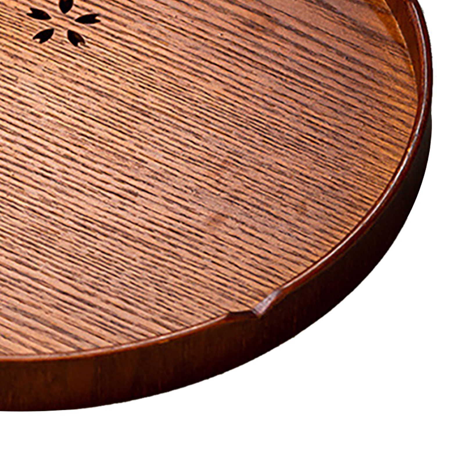 Tea Tray Cherry Blossom Pattern Wooden Tea Plate Green Tea Baking Serving Plate for Home Tea House Round - Image 8