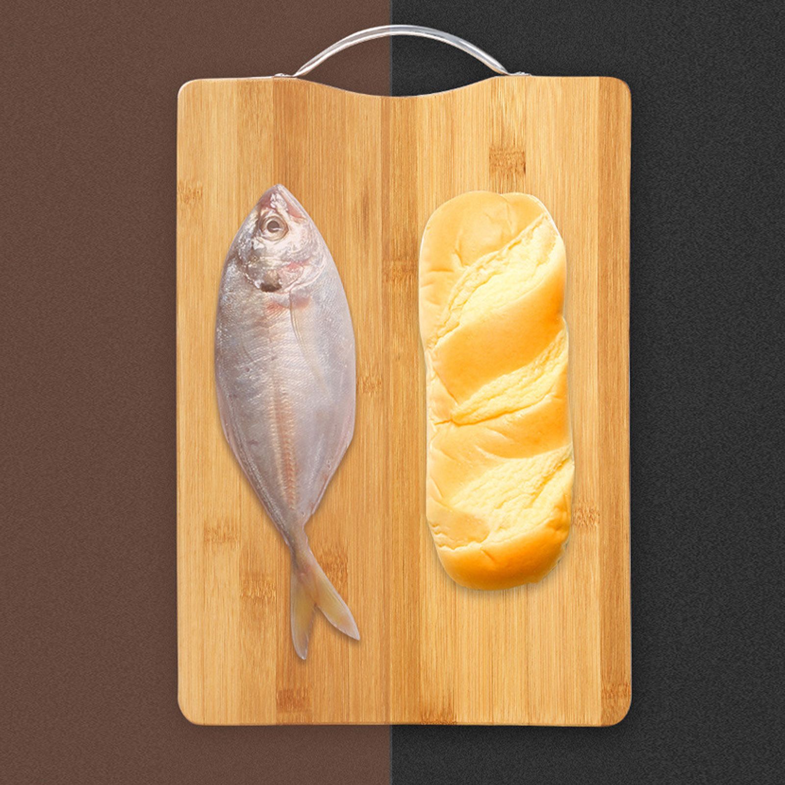 Chopping Board Thickened Bamboo Stable Sturdy Anti Crack Easy To Clean Kitchen Cutting Board with Hanging Hole - Image 6