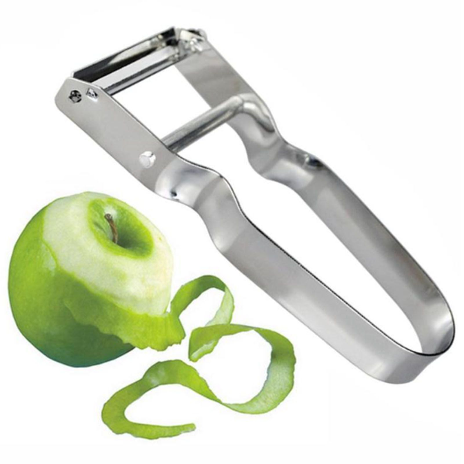 Stainless Steel Peeler U Shape Ergonomic Handle Fruit Peeler Vegetable Peeler for Kitchen Silver - Image 6