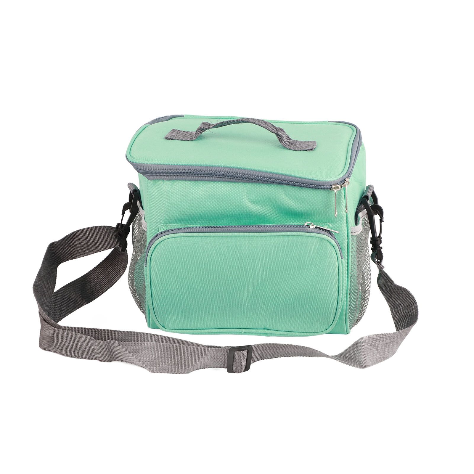 Insulated Bag Cloth Multifunction Modern Thermal Lunch Handbag with Single Shoulder for Home Work Green - Image 1