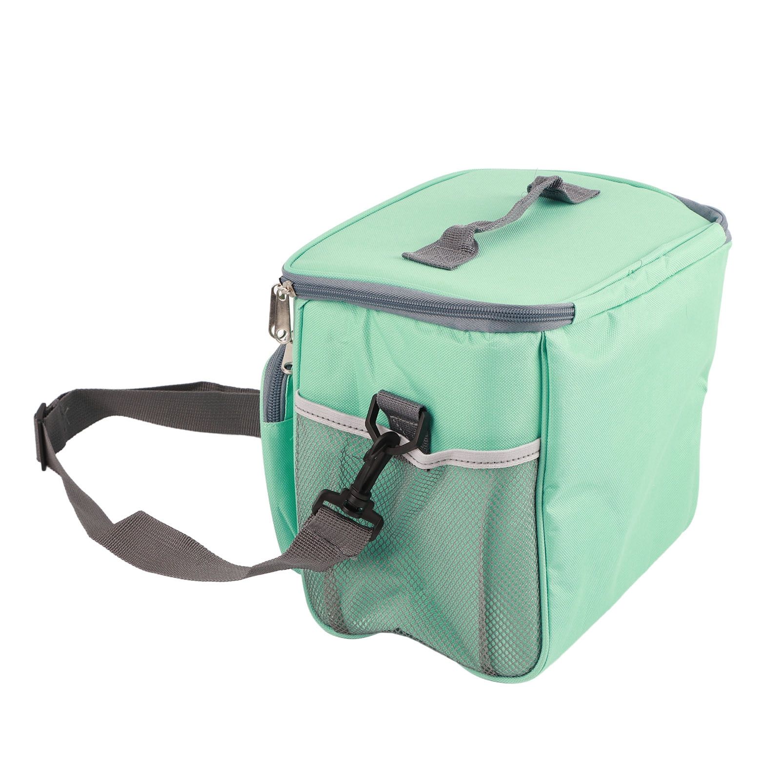 Insulated Bag Cloth Multifunction Modern Thermal Lunch Handbag with Single Shoulder for Home Work Green - Image 5