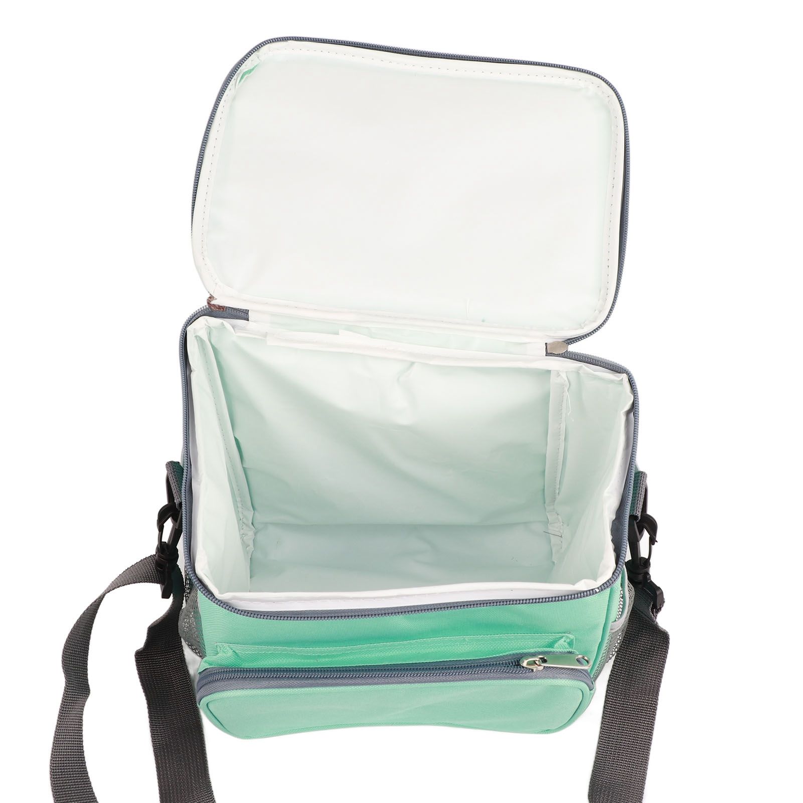 Insulated Bag Cloth Multifunction Modern Thermal Lunch Handbag with Single Shoulder for Home Work Green - Image 7