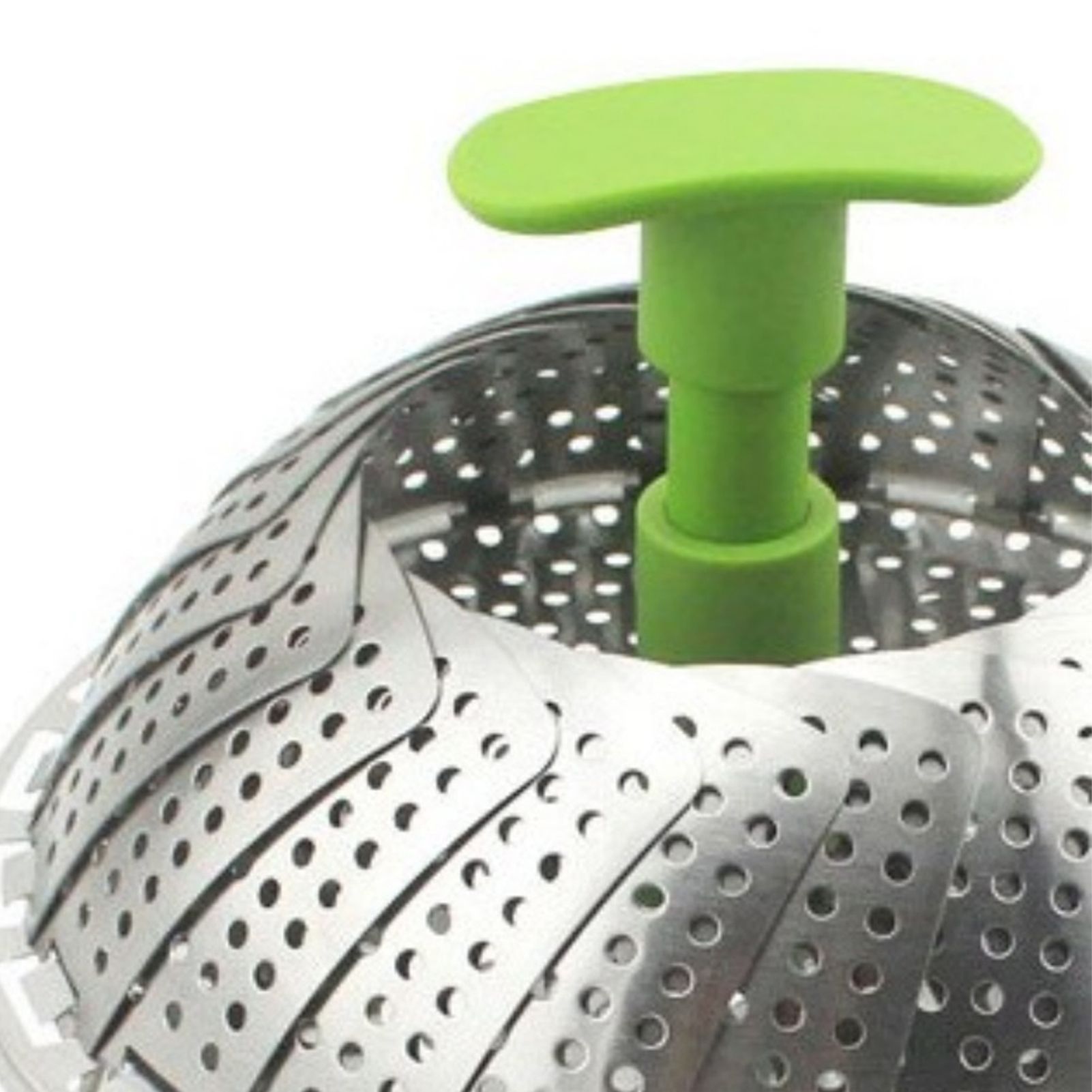 Steam Basket Stainless Steel Folding Vegetable Steam Basket with ABS Handle for Veggie Fish Seafood Cooking Steam Basket - Image 8