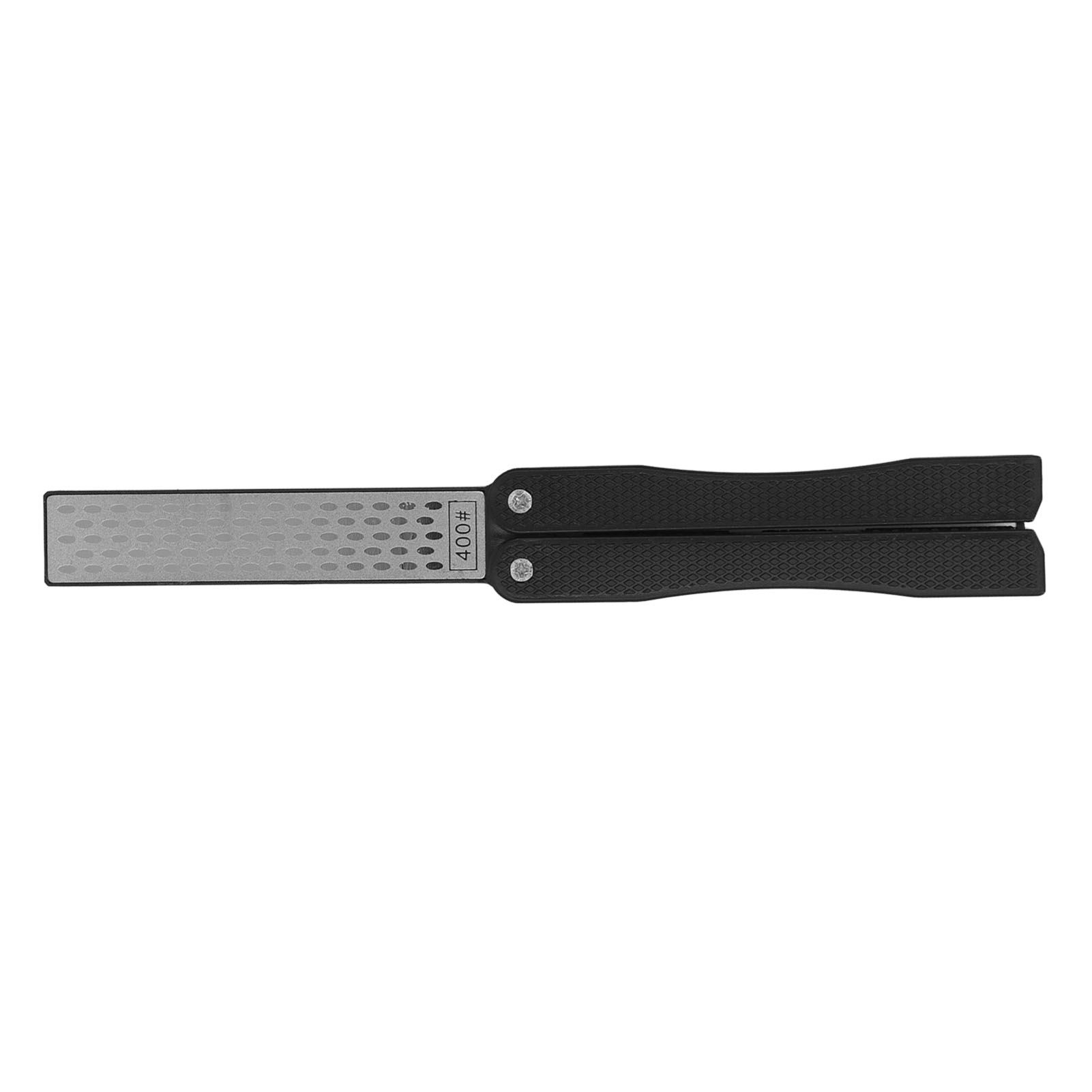 Knife Sharpener Foldable Fan Shaped Adamas Material Lightweight Portable Knife Sharpener for Outdoor Home Black - Image 3