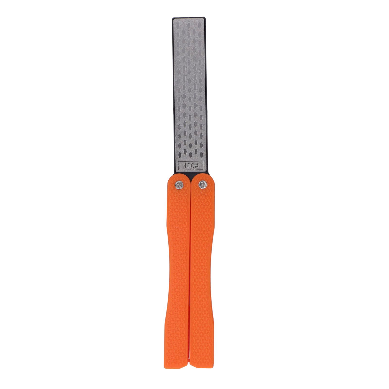 Knife Sharpener Foldable Fan Shaped Adamas Material Lightweight Portable Knife Sharpener for Outdoor Home Orange - Image 1