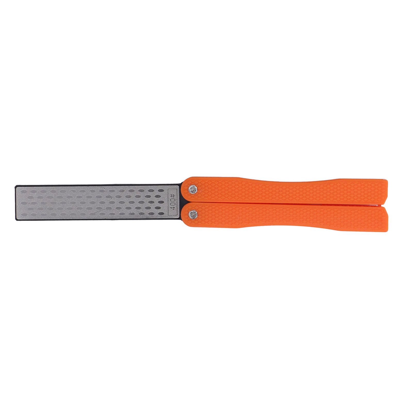 Knife Sharpener Foldable Fan Shaped Adamas Material Lightweight Portable Knife Sharpener for Outdoor Home Orange - Image 4