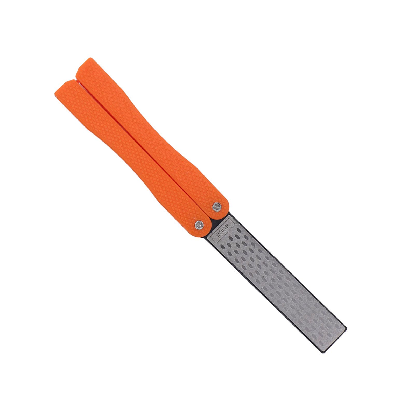 Knife Sharpener Foldable Fan Shaped Adamas Material Lightweight Portable Knife Sharpener for Outdoor Home Orange - Image 6