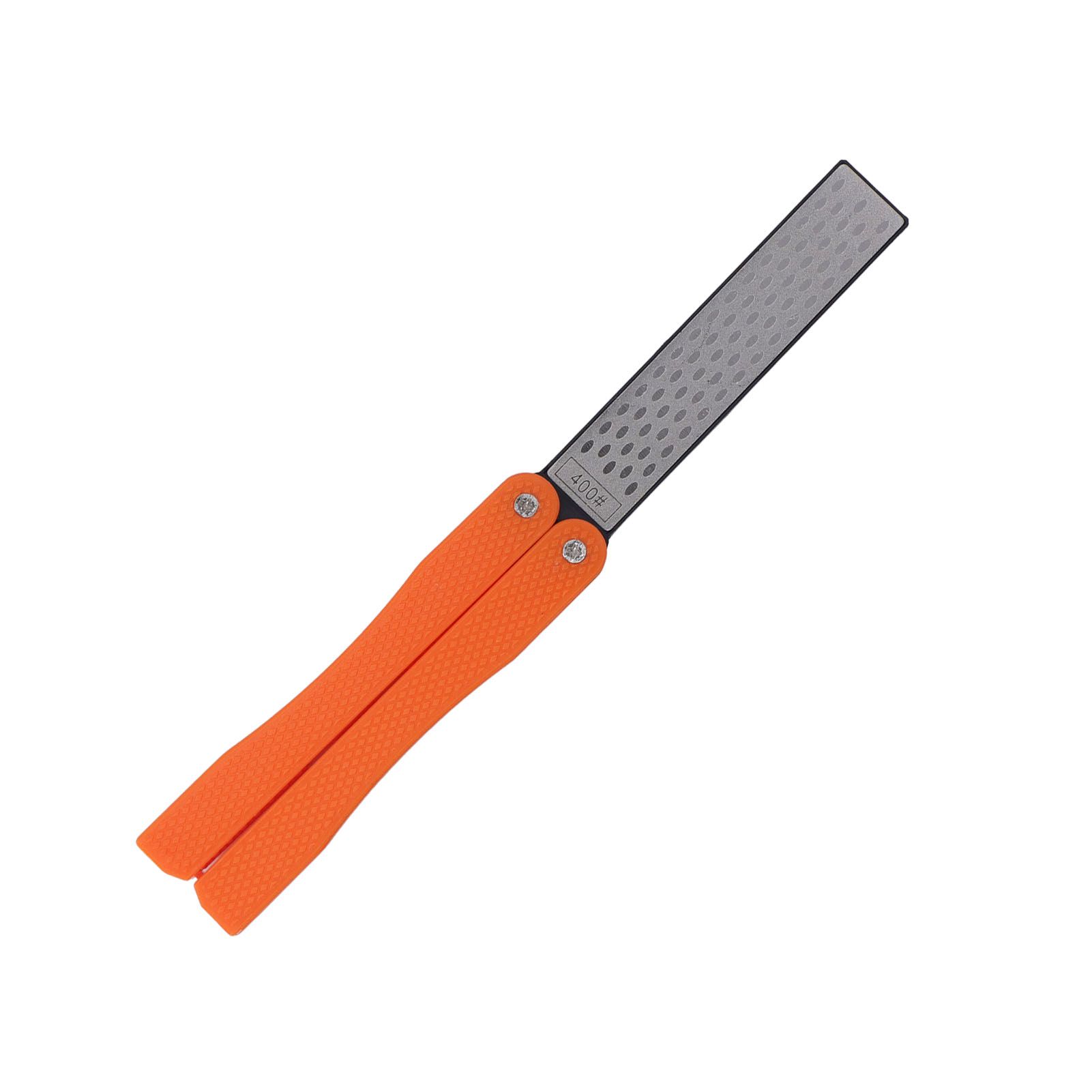 Knife Sharpener Foldable Fan Shaped Adamas Material Lightweight Portable Knife Sharpener for Outdoor Home Orange - Image 8