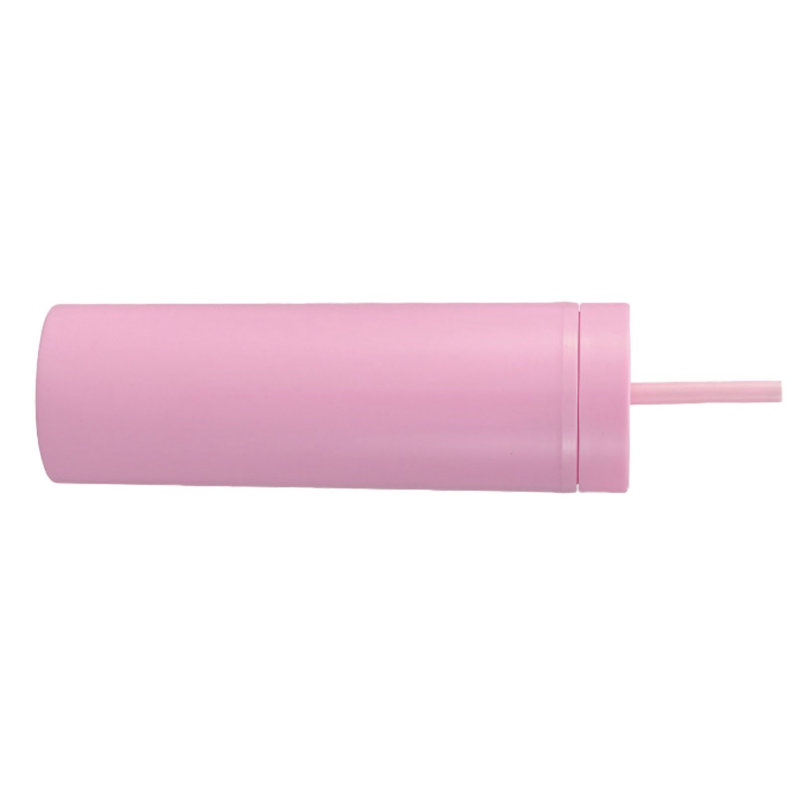 16oz Plastic Tumblers with Lids and Straws Frosting Matte Plastic Drinking Cups for Outdoor Sports 1767 Pink - Image 4