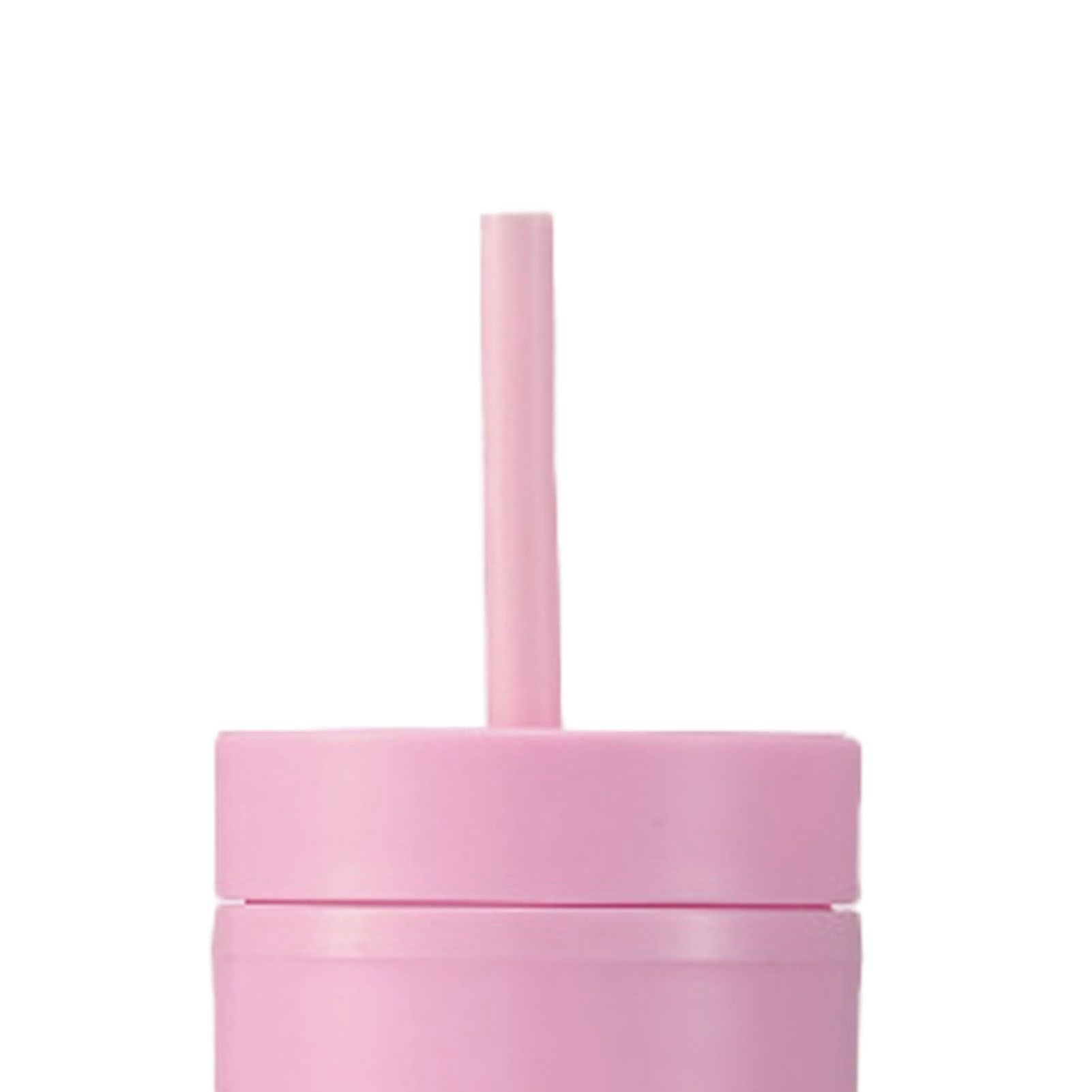 16oz Plastic Tumblers with Lids and Straws Frosting Matte Plastic Drinking Cups for Outdoor Sports 1767 Pink - Image 8