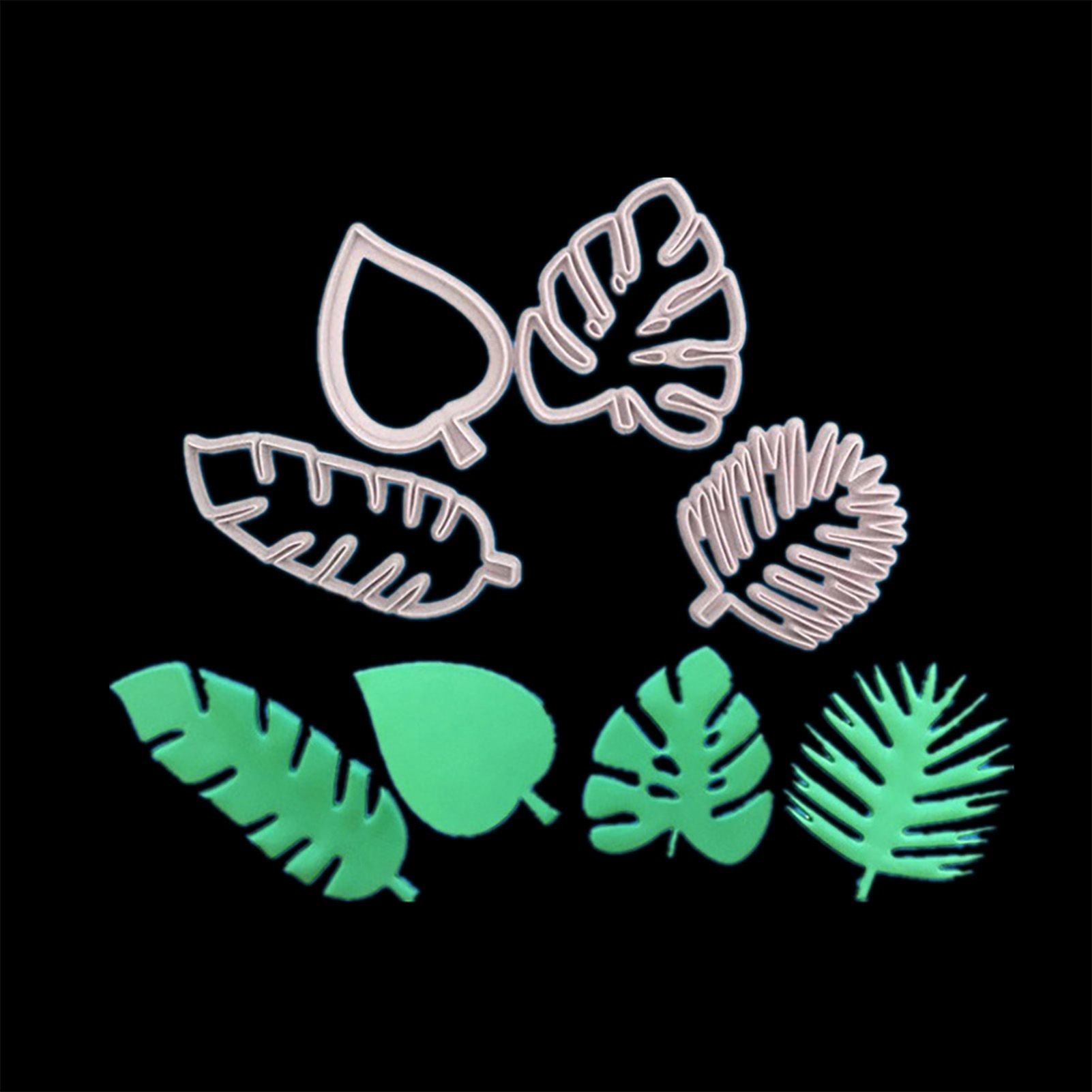 4Pcs Tropical Leaves Cookie Cutter Set Palm Leaves Fondant Cutters Mold for Luau Cake Decorating - Image 6
