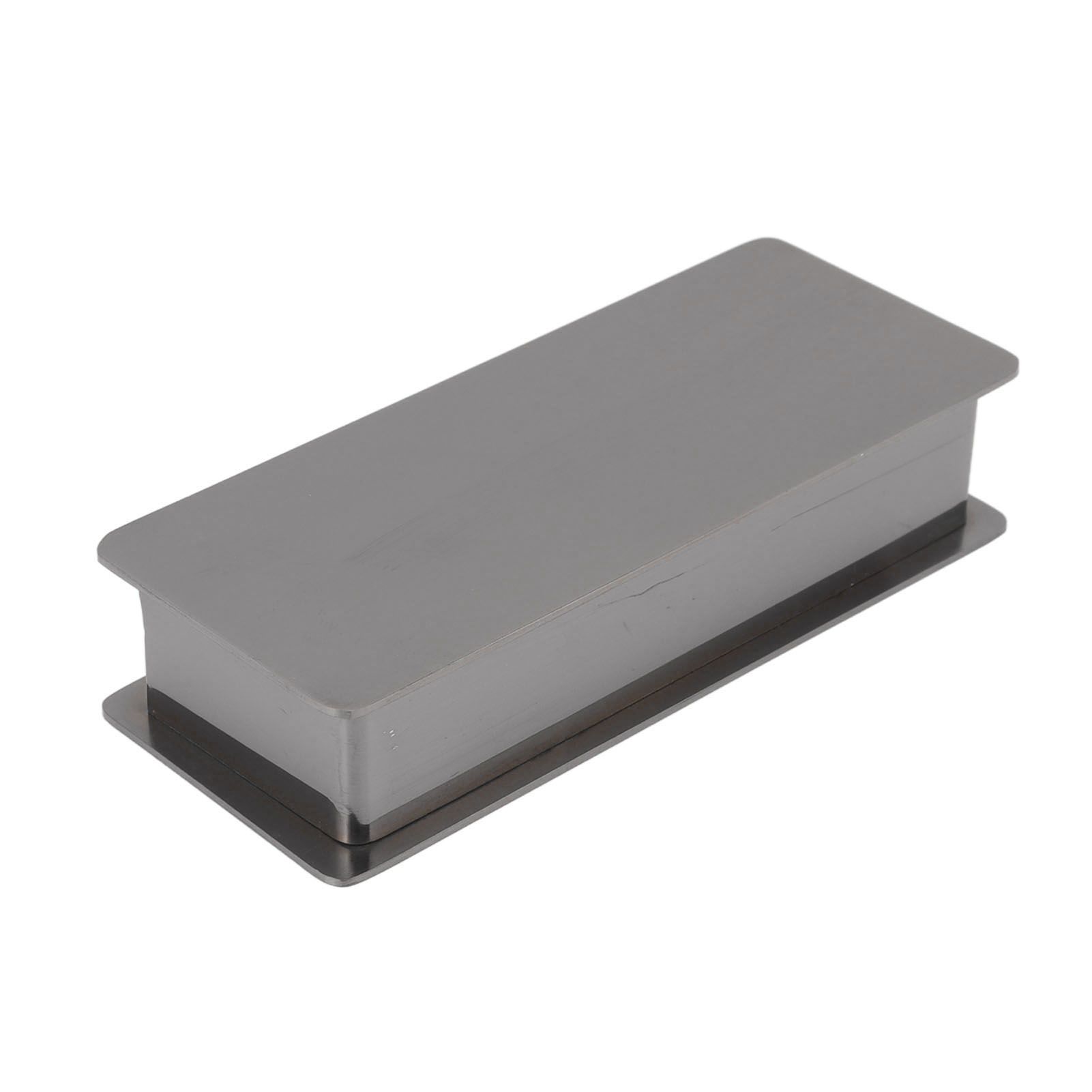 Toothpick Holder Stainless Steel Rectangular Toothpick Holder with Lid for Home Bar Hotel Restaurant Silvery Black - Image 1