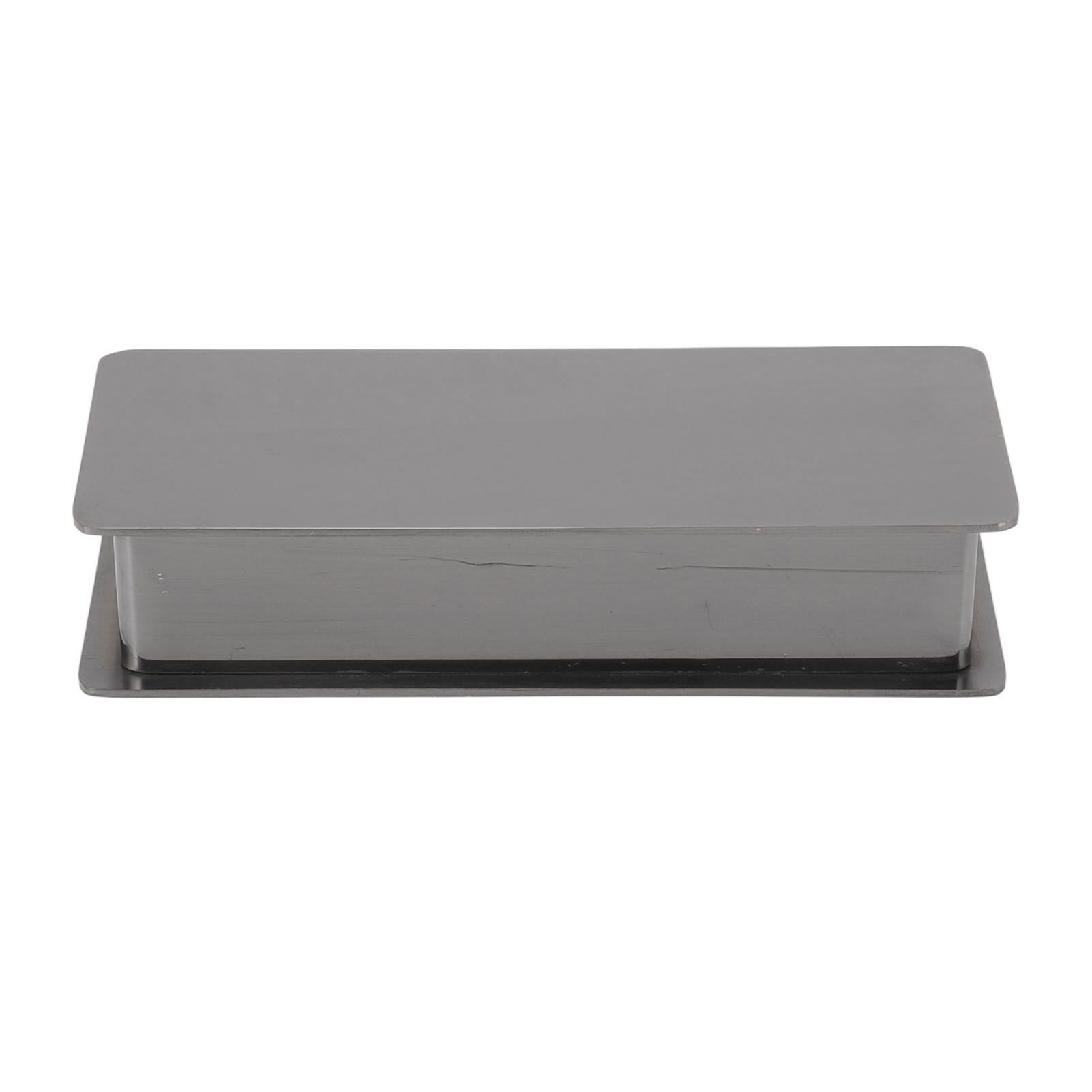 Toothpick Holder Stainless Steel Rectangular Toothpick Holder with Lid for Home Bar Hotel Restaurant Silvery Black - Image 2
