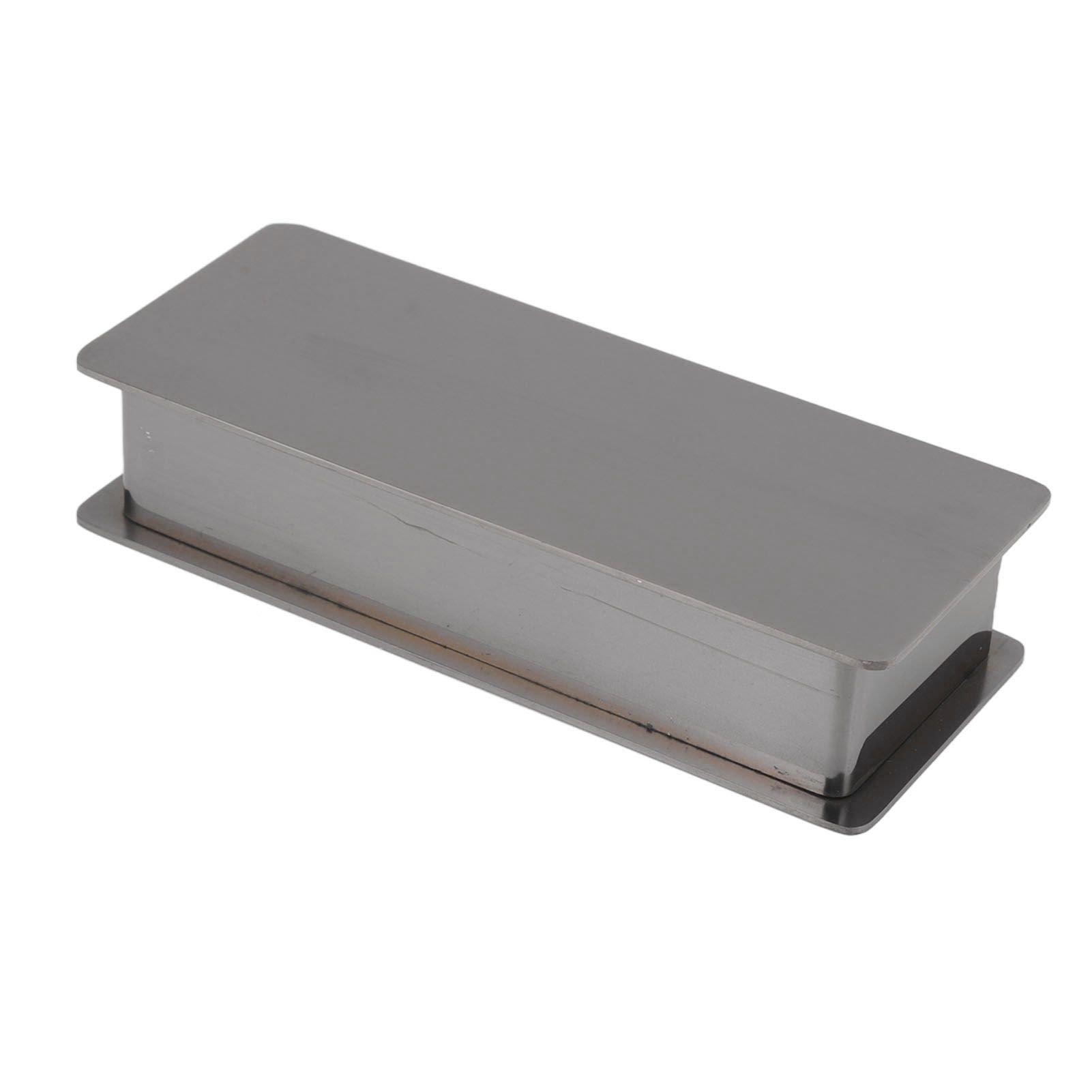 Toothpick Holder Stainless Steel Rectangular Toothpick Holder with Lid for Home Bar Hotel Restaurant Silvery Black - Image 5