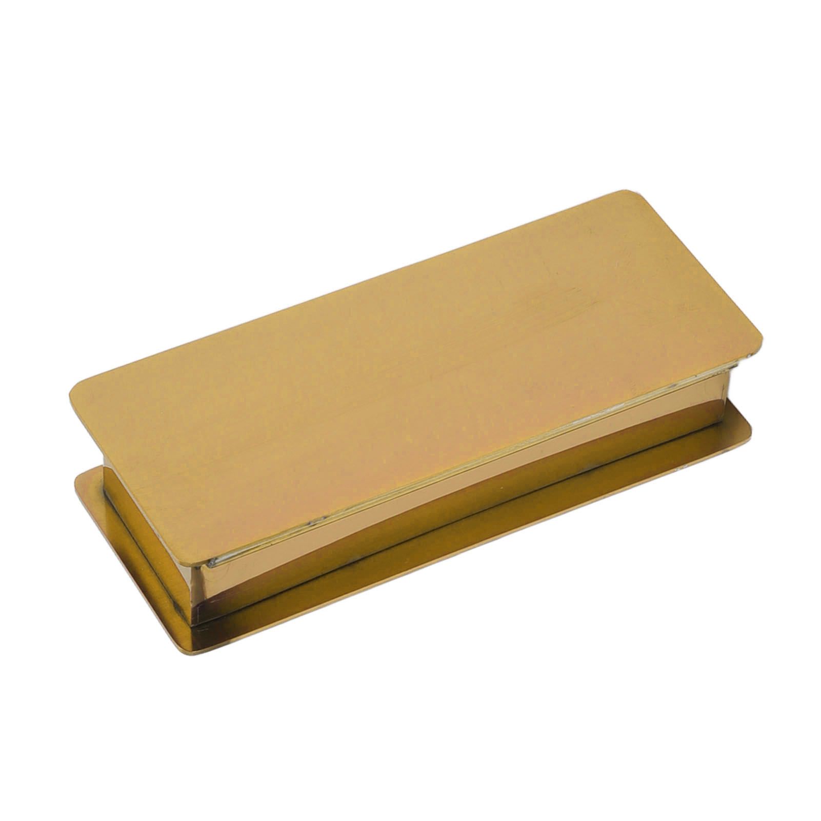 Toothpick Holder Stainless Steel Rectangular Toothpick Holder with Lid for Home Bar Hotel Restaurant Gold - Image 6