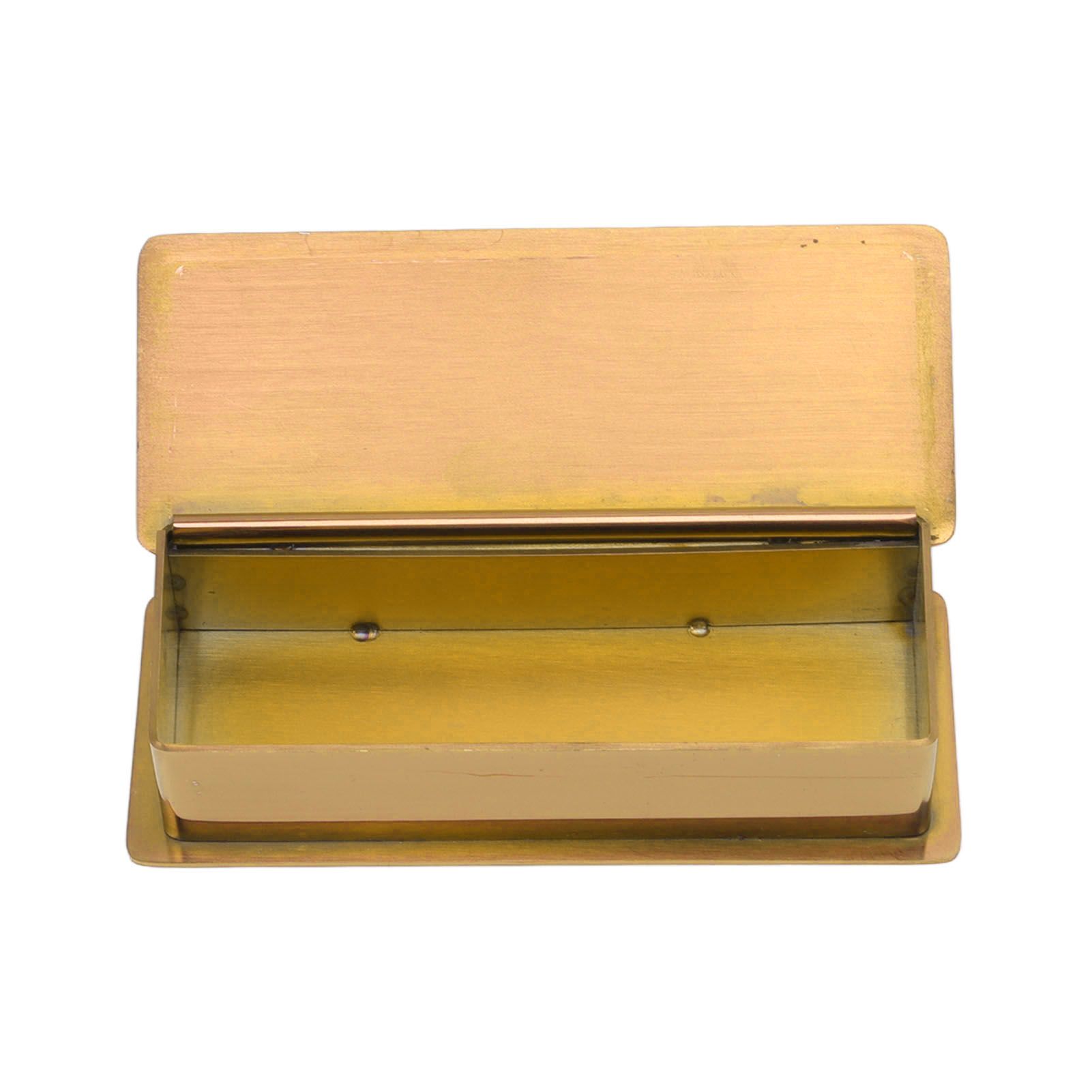 Toothpick Holder Stainless Steel Rectangular Toothpick Holder with Lid for Home Bar Hotel Restaurant Gold - Image 8