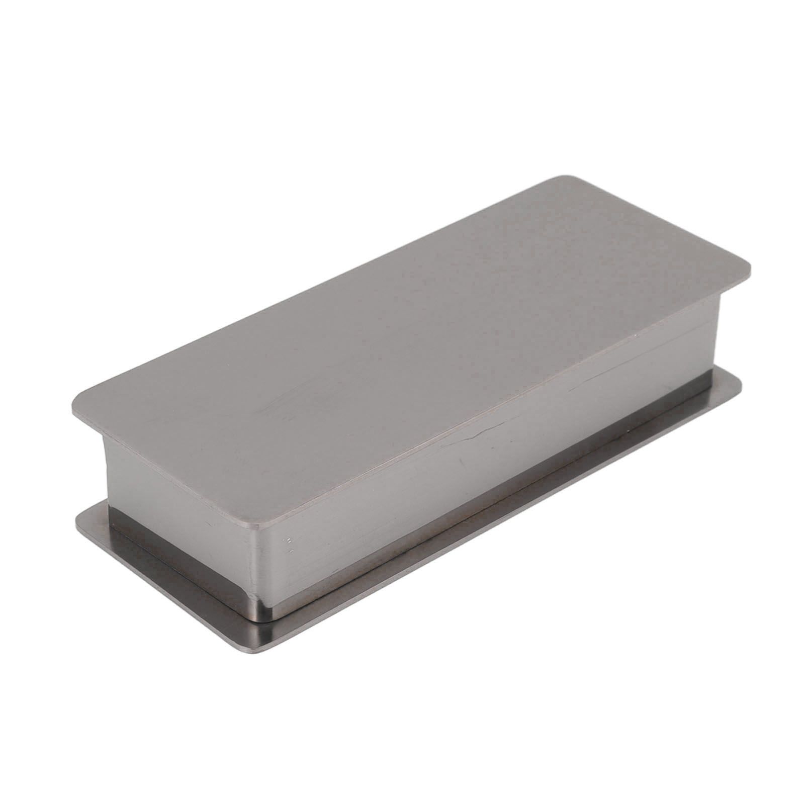 Toothpick Holder Stainless Steel Rectangular Toothpick Holder with Lid for Home Bar Hotel Restaurant Silver - Image 1