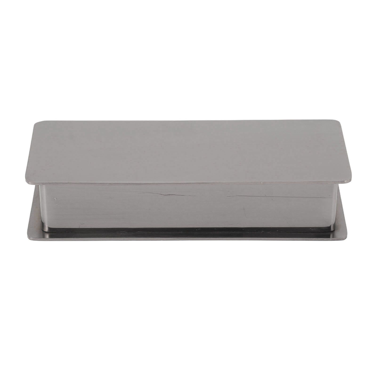 Toothpick Holder Stainless Steel Rectangular Toothpick Holder with Lid for Home Bar Hotel Restaurant Silver - Image 2