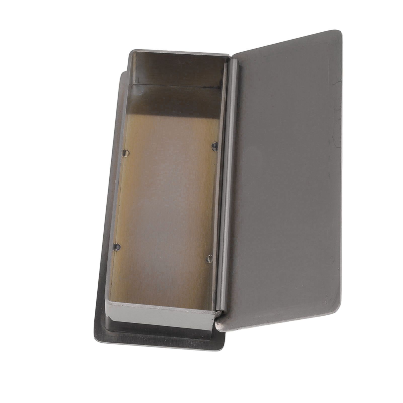 Toothpick Holder Stainless Steel Rectangular Toothpick Holder with Lid for Home Bar Hotel Restaurant Silver - Image 3