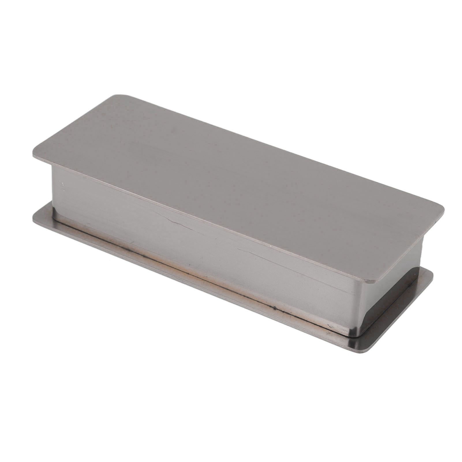 Toothpick Holder Stainless Steel Rectangular Toothpick Holder with Lid for Home Bar Hotel Restaurant Silver - Image 5