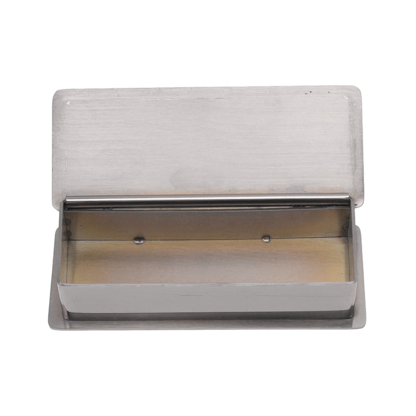 Toothpick Holder Stainless Steel Rectangular Toothpick Holder with Lid for Home Bar Hotel Restaurant Silver - Image 6