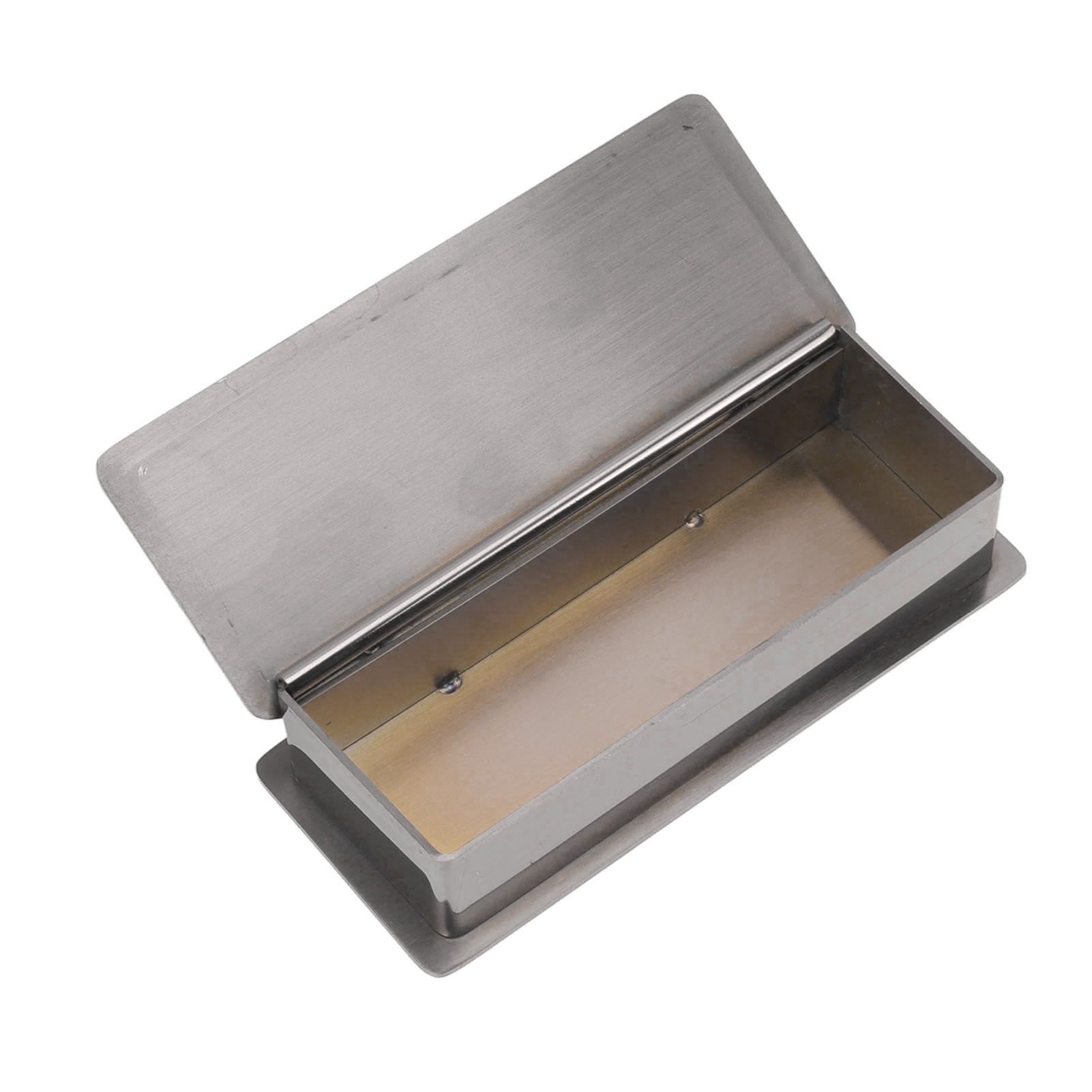 Toothpick Holder Stainless Steel Rectangular Toothpick Holder with Lid for Home Bar Hotel Restaurant Silver - Image 7
