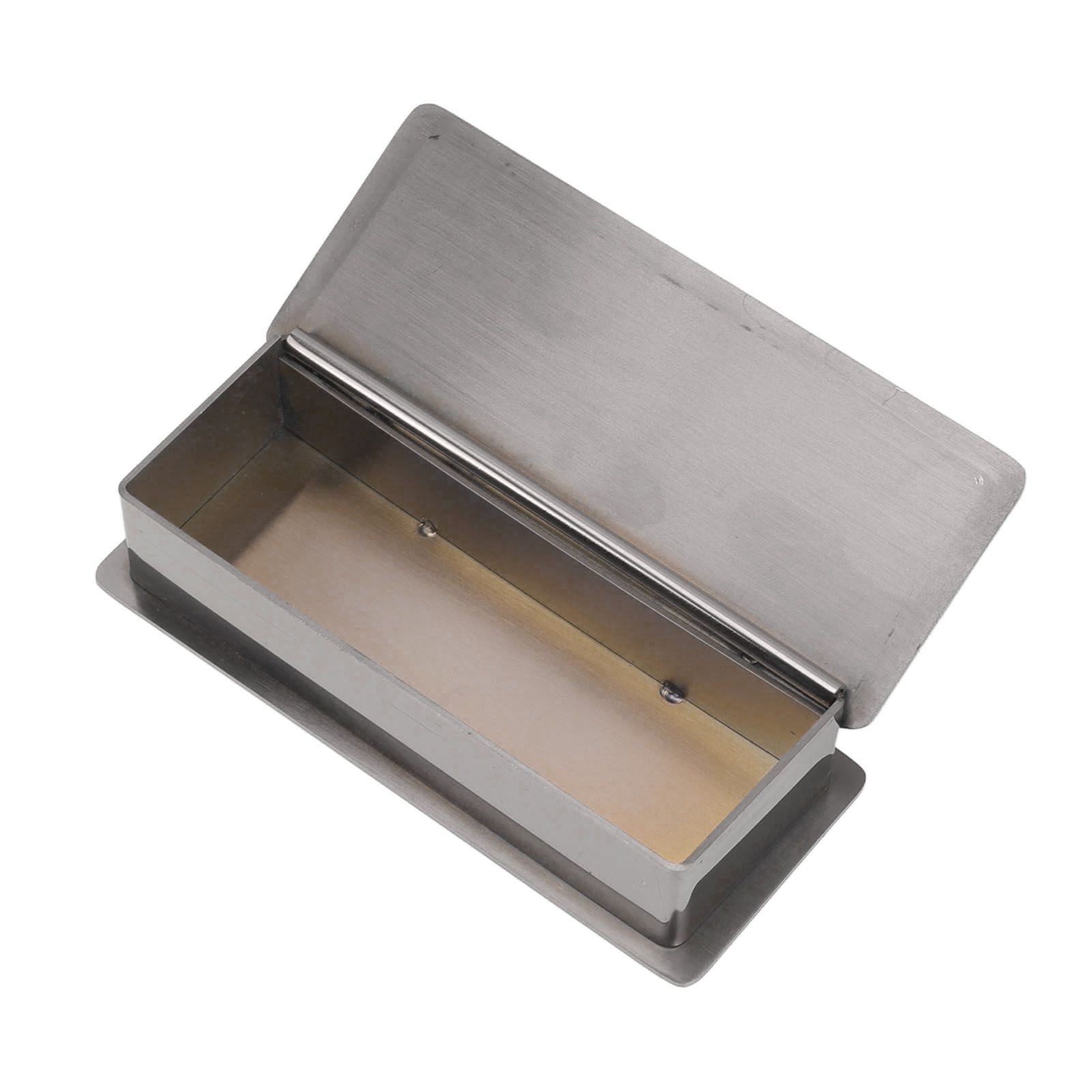 Toothpick Holder Stainless Steel Rectangular Toothpick Holder with Lid for Home Bar Hotel Restaurant Silver - Image 8