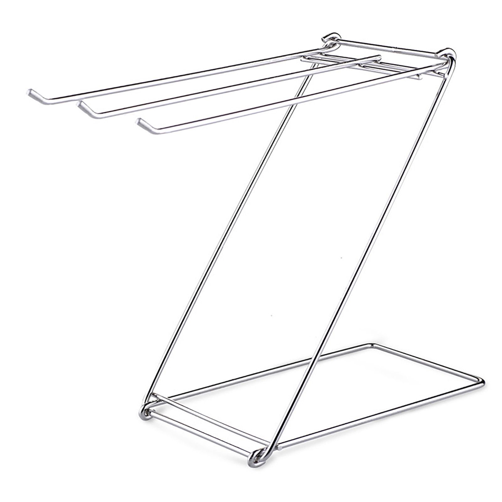 Foldable Floor Towel Holder Stainless Steel Z Shaped 3 Bars Floor Towel Rack for Bathroom Kitchen - Image 2