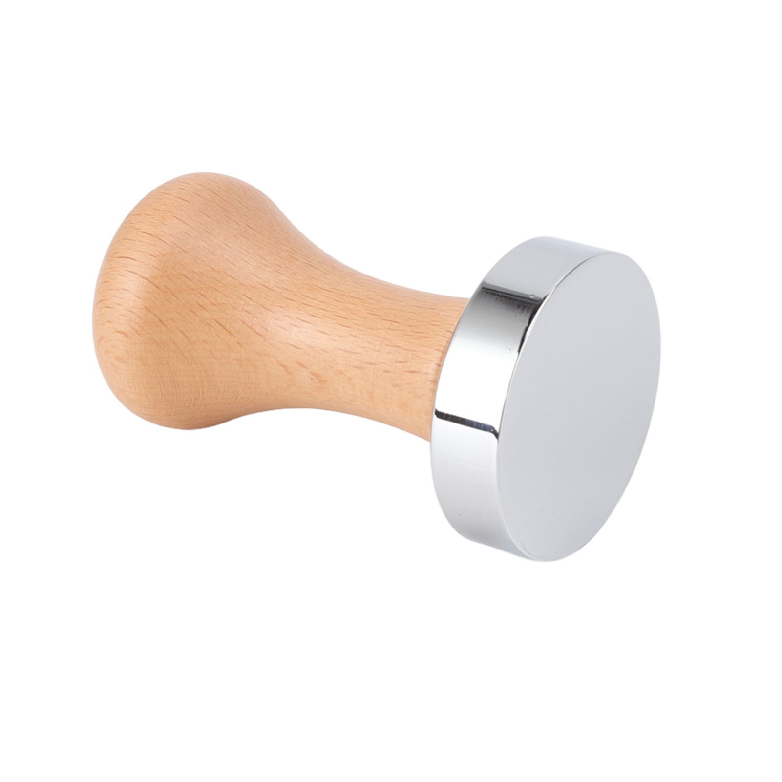 304 Stainless Steel Flat Base Coffee Tamper Wooden Handle Coffee Press Hammer for Home Shop - Image 4