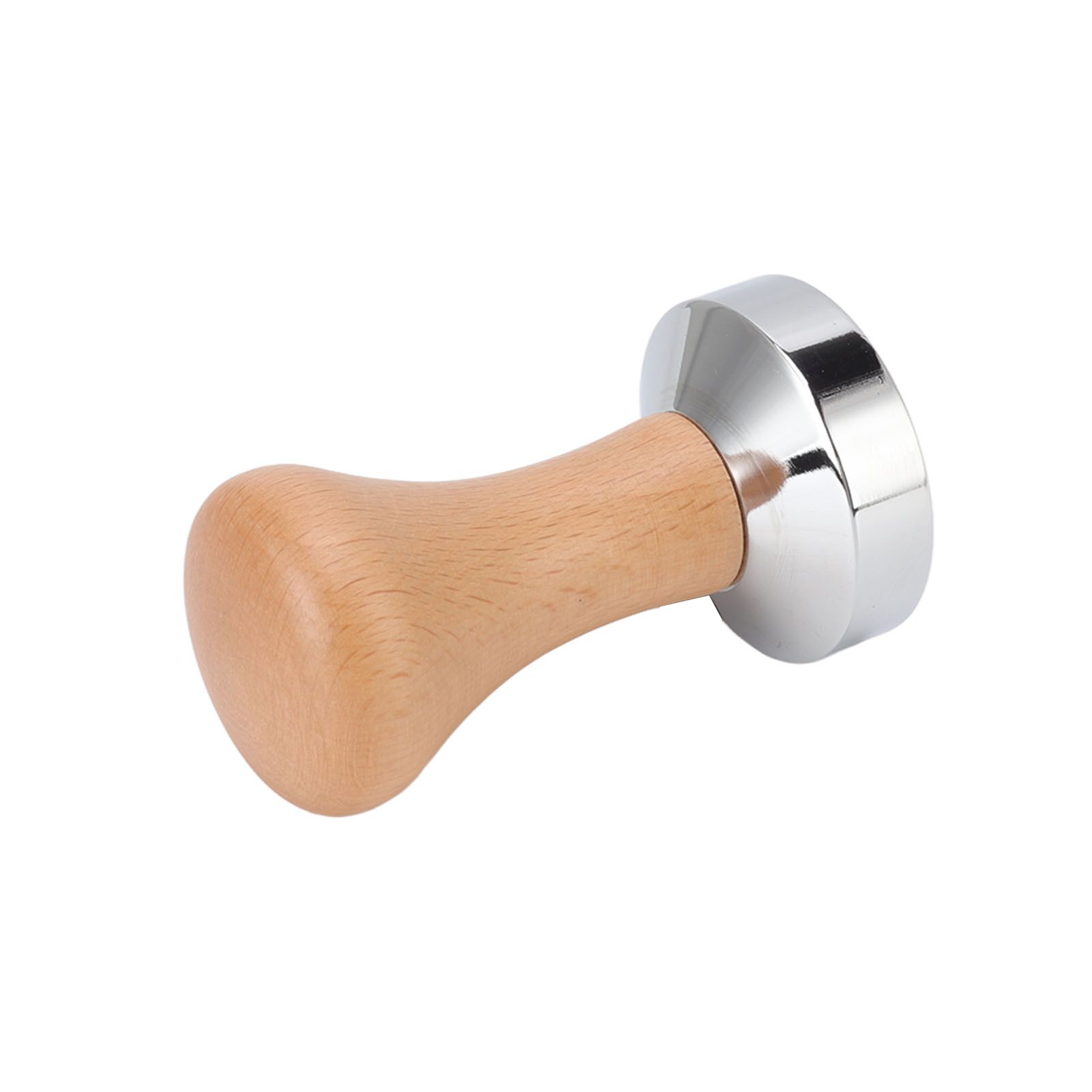 304 Stainless Steel Flat Base Coffee Tamper Wooden Handle Coffee Press Hammer for Home Shop - Image 5