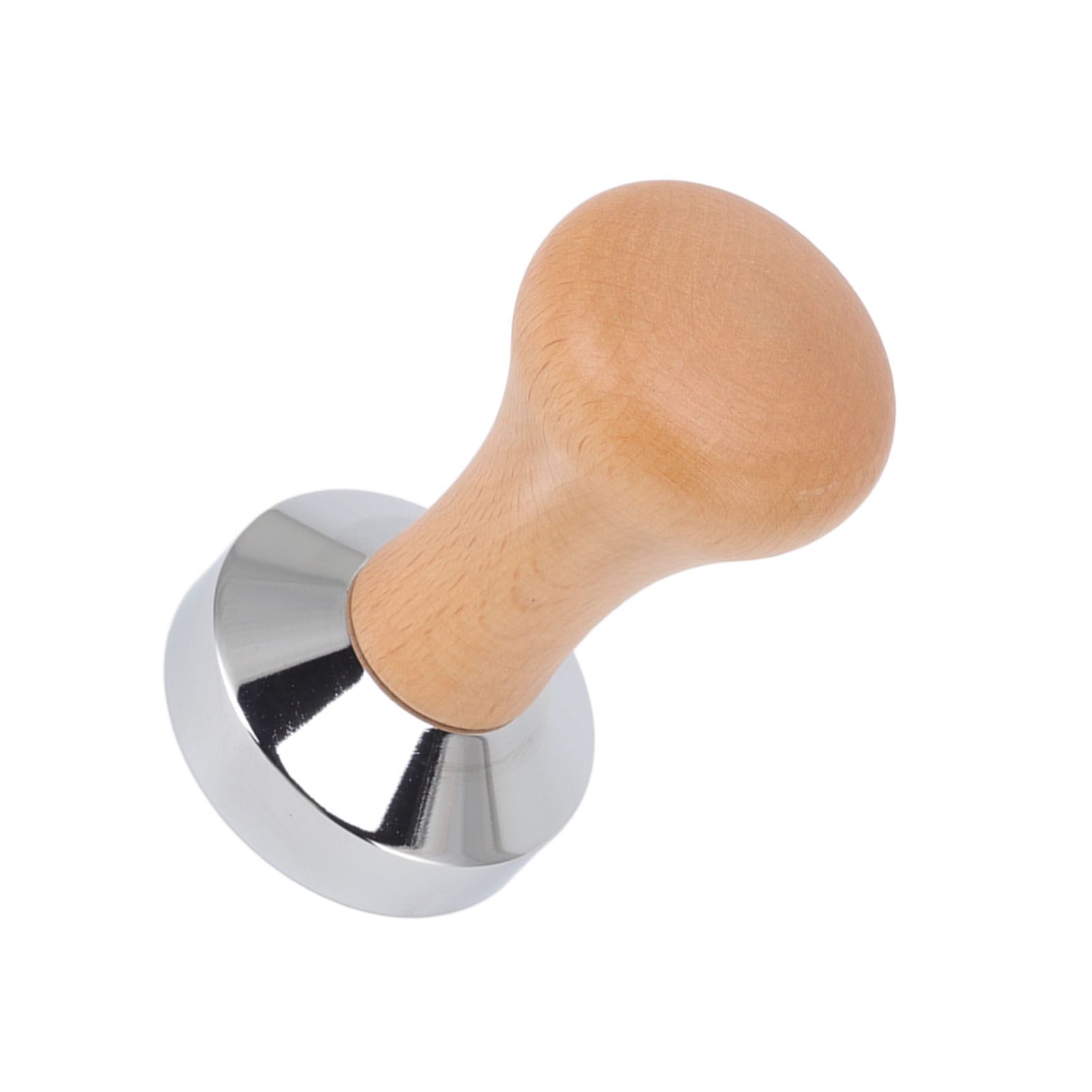 304 Stainless Steel Flat Base Coffee Tamper Wooden Handle Coffee Press Hammer for Home Shop - Image 6
